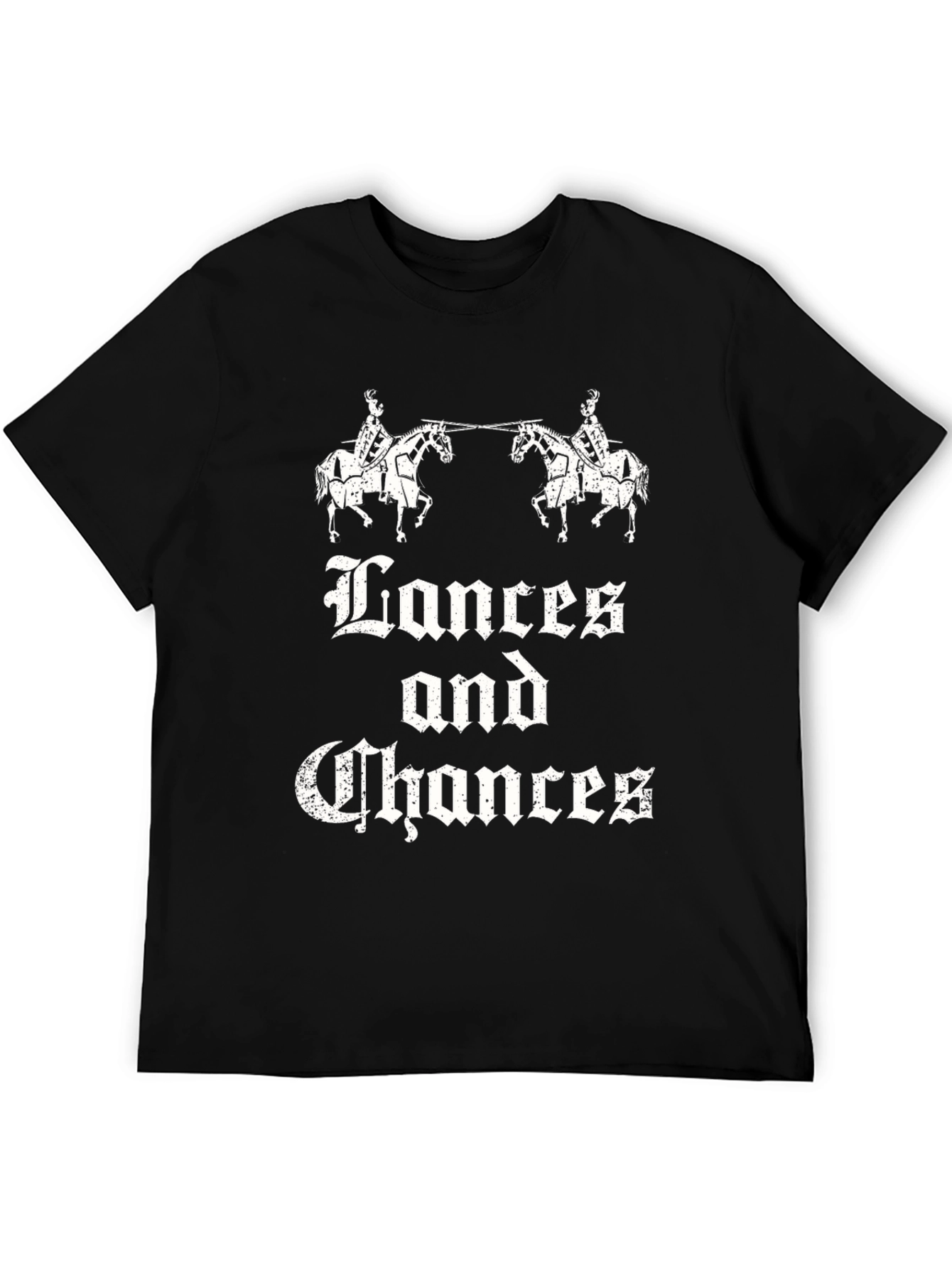 Lances and Chances Graphic Black T-Shirt