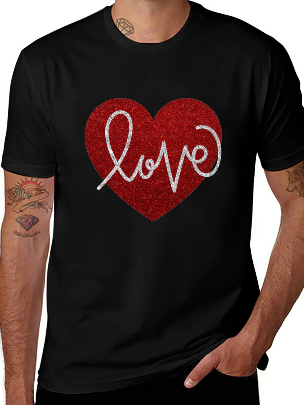Heart Love Valentines Day Graphic T-Shirt