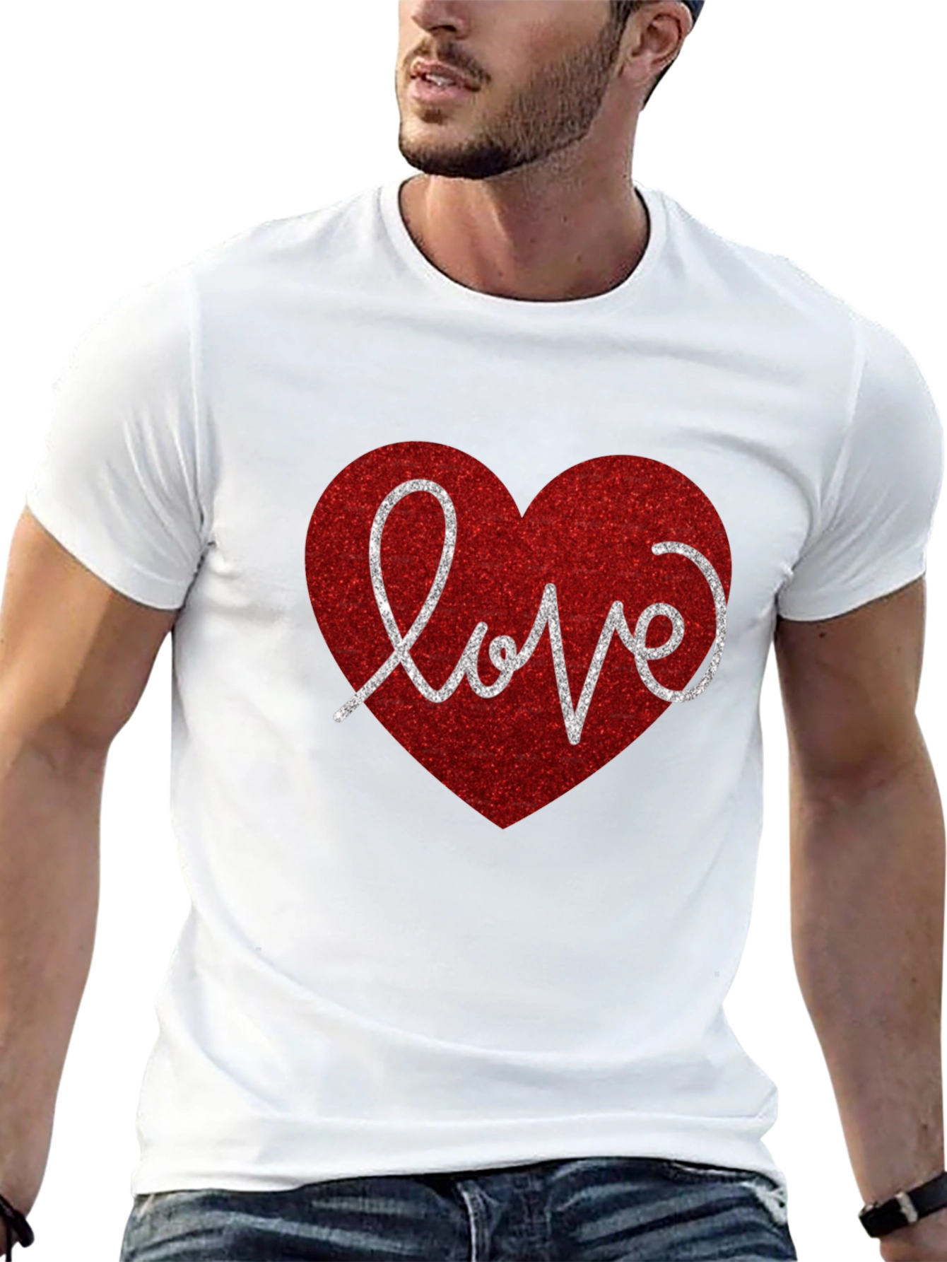 Heart Love Valentines Day Graphic T-Shirt