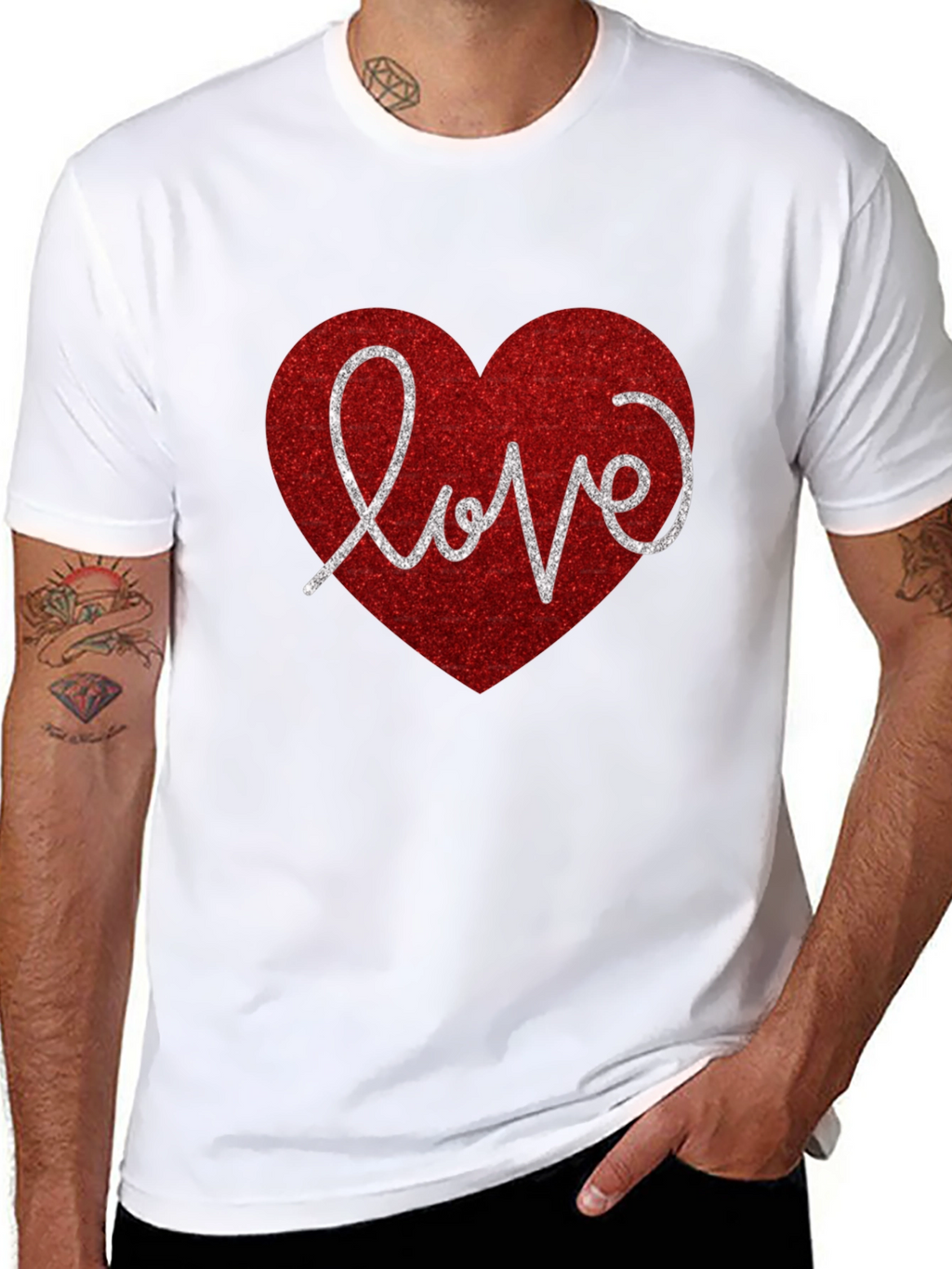 Heart Love Valentines Day Graphic T-Shirt