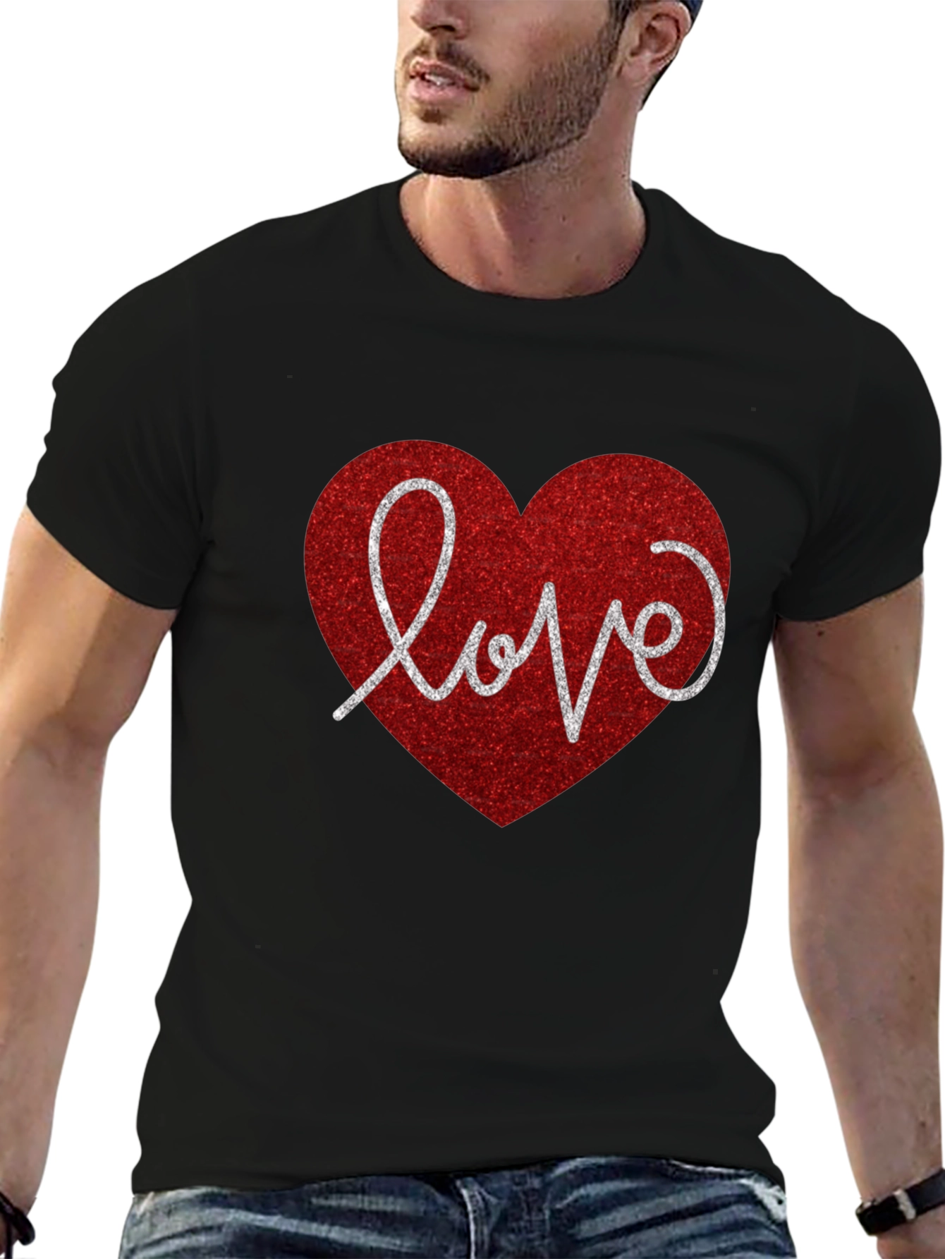 Heart Love Valentines Day Graphic T-Shirt