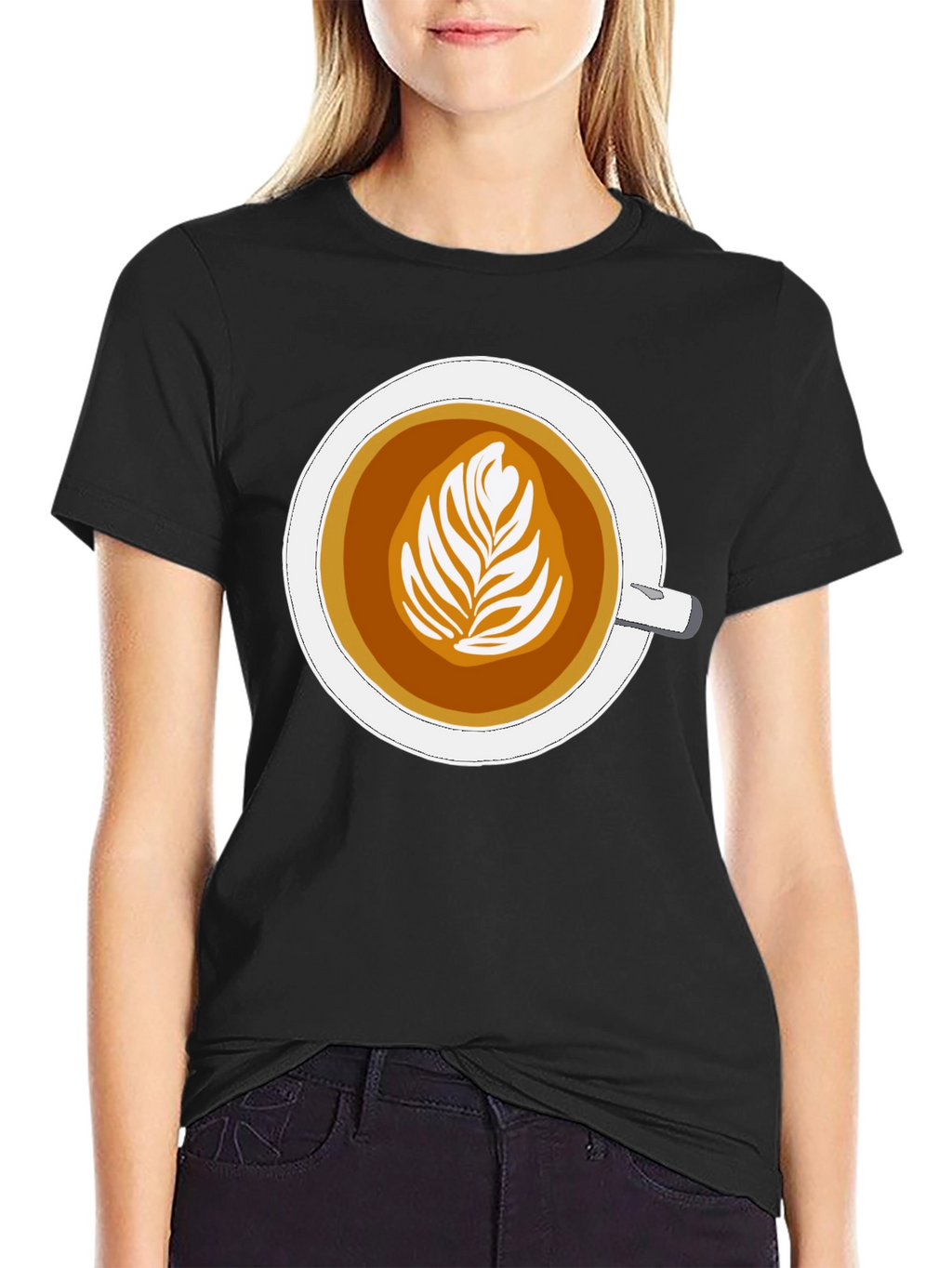 Latte Art Graphic Tee - Coffee Lovers Style