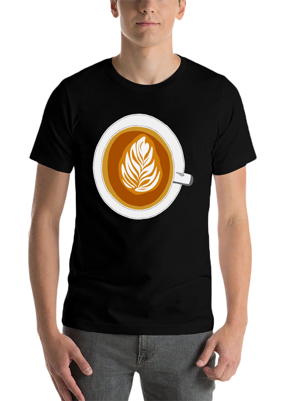 Latte Art Graphic Tee - Coffee Lovers Style