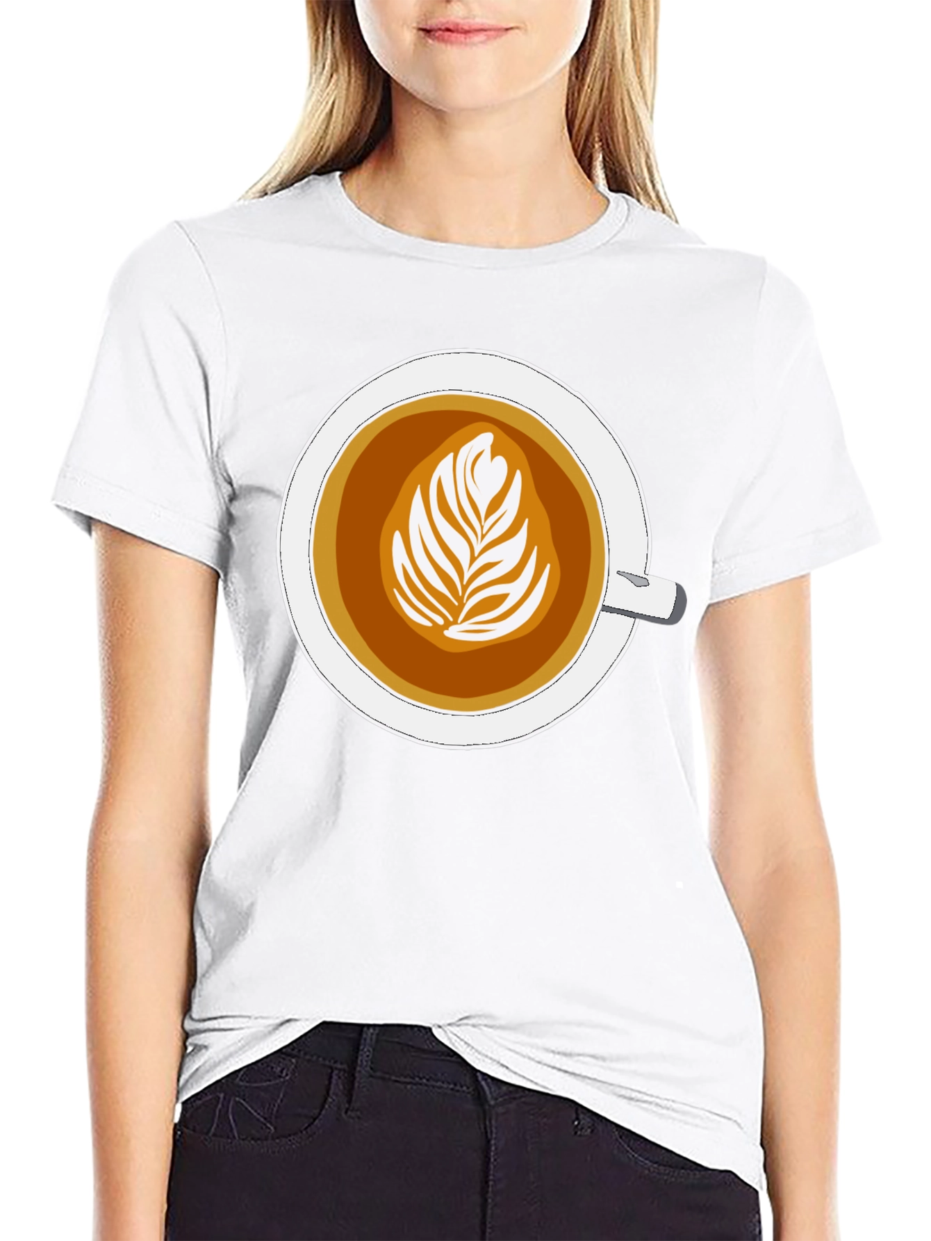 Latte Art Graphic Tee - Coffee Lovers Style