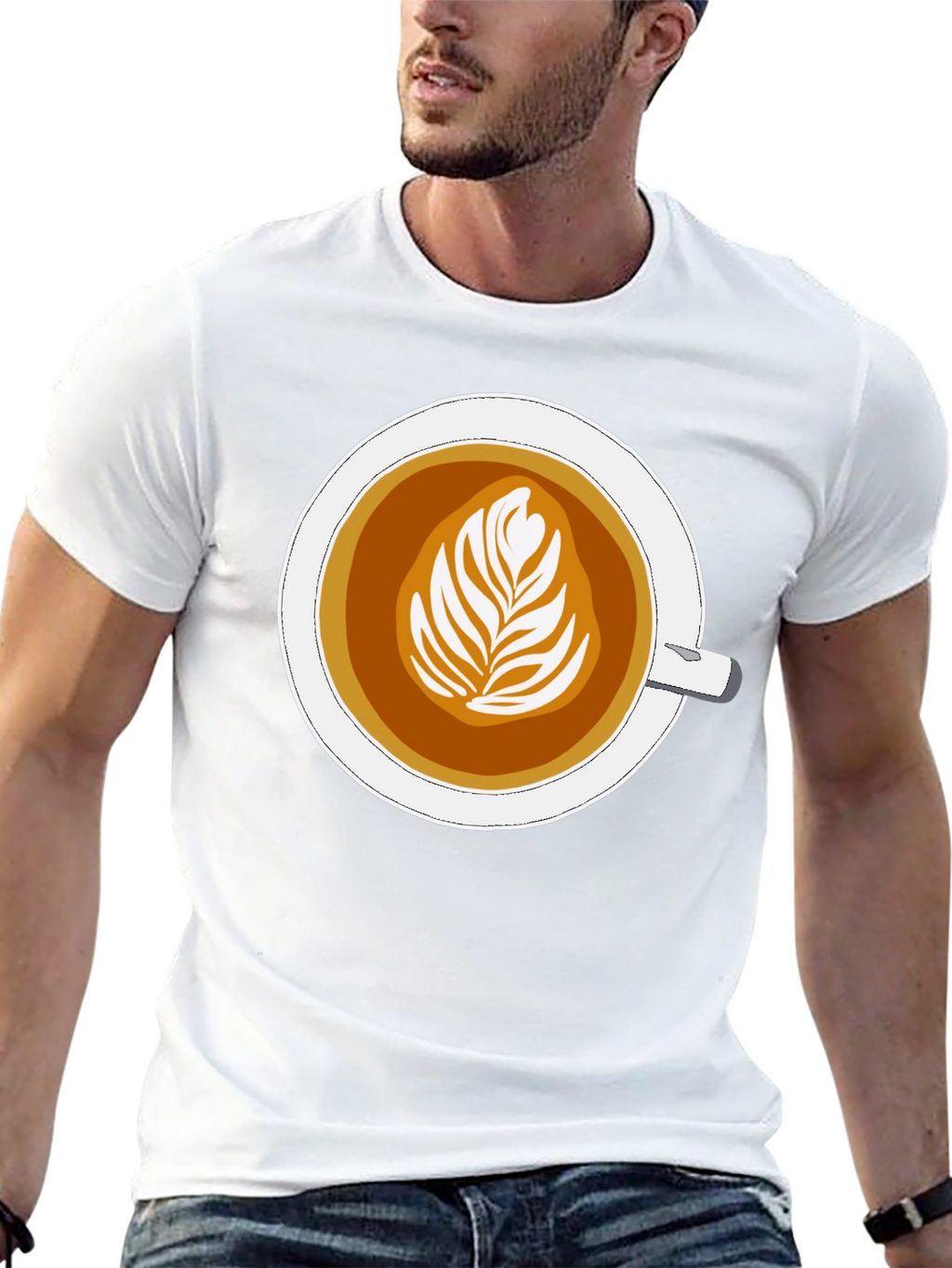 Latte Art Graphic Tee - Coffee Lovers Style