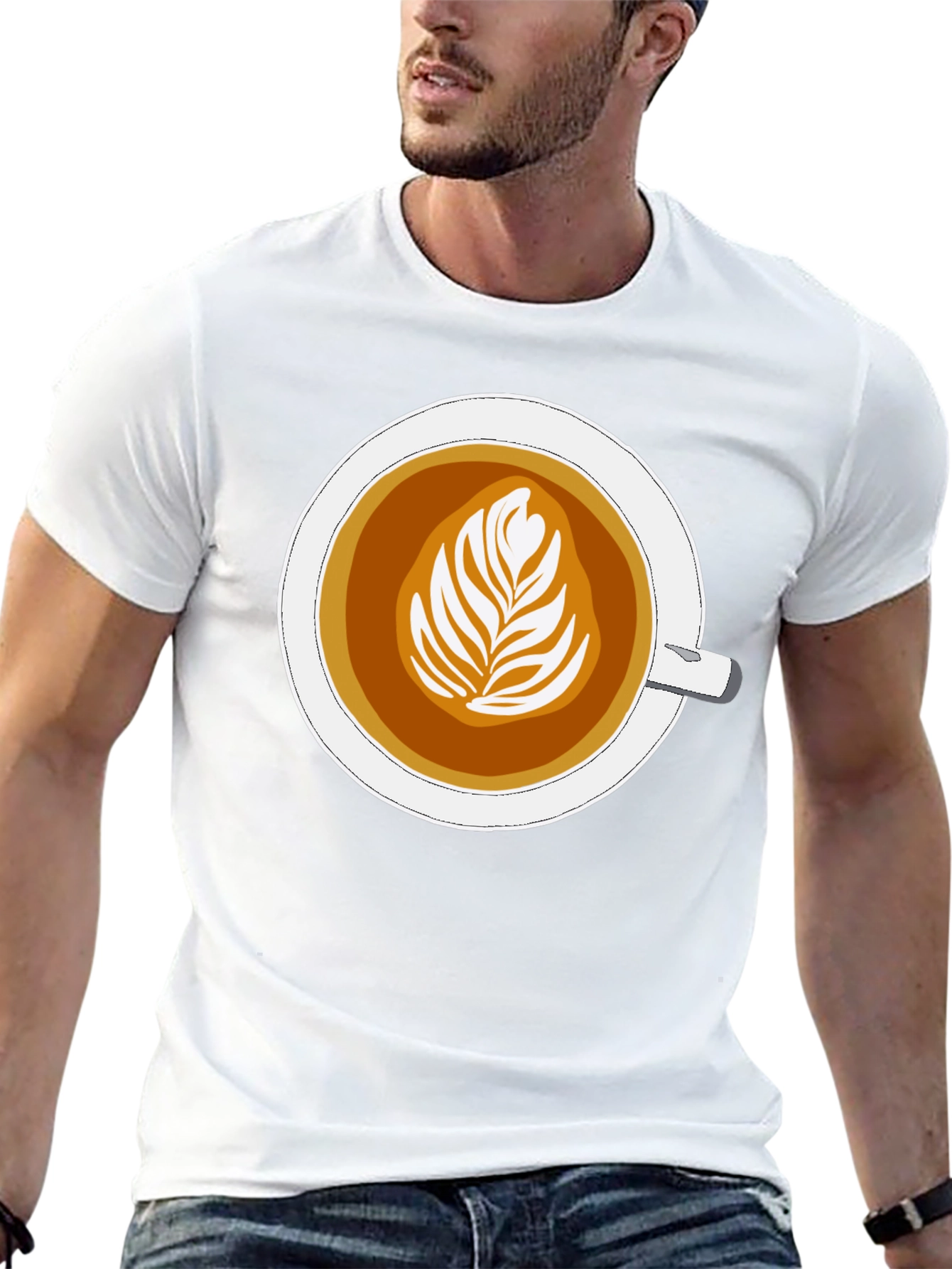 Latte Art Graphic Tee - Coffee Lovers Style
