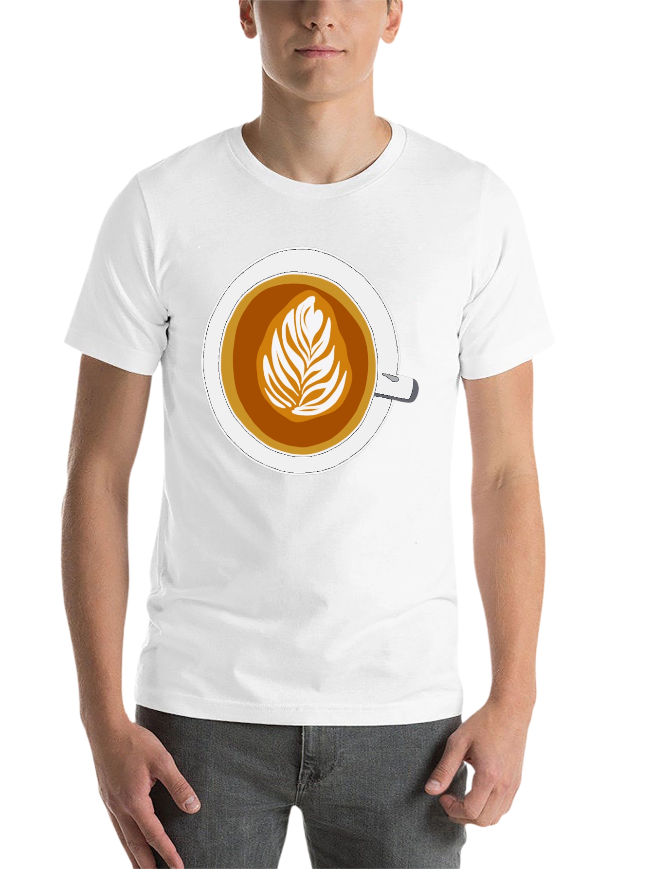 Latte Art Graphic Tee - Coffee Lovers Style