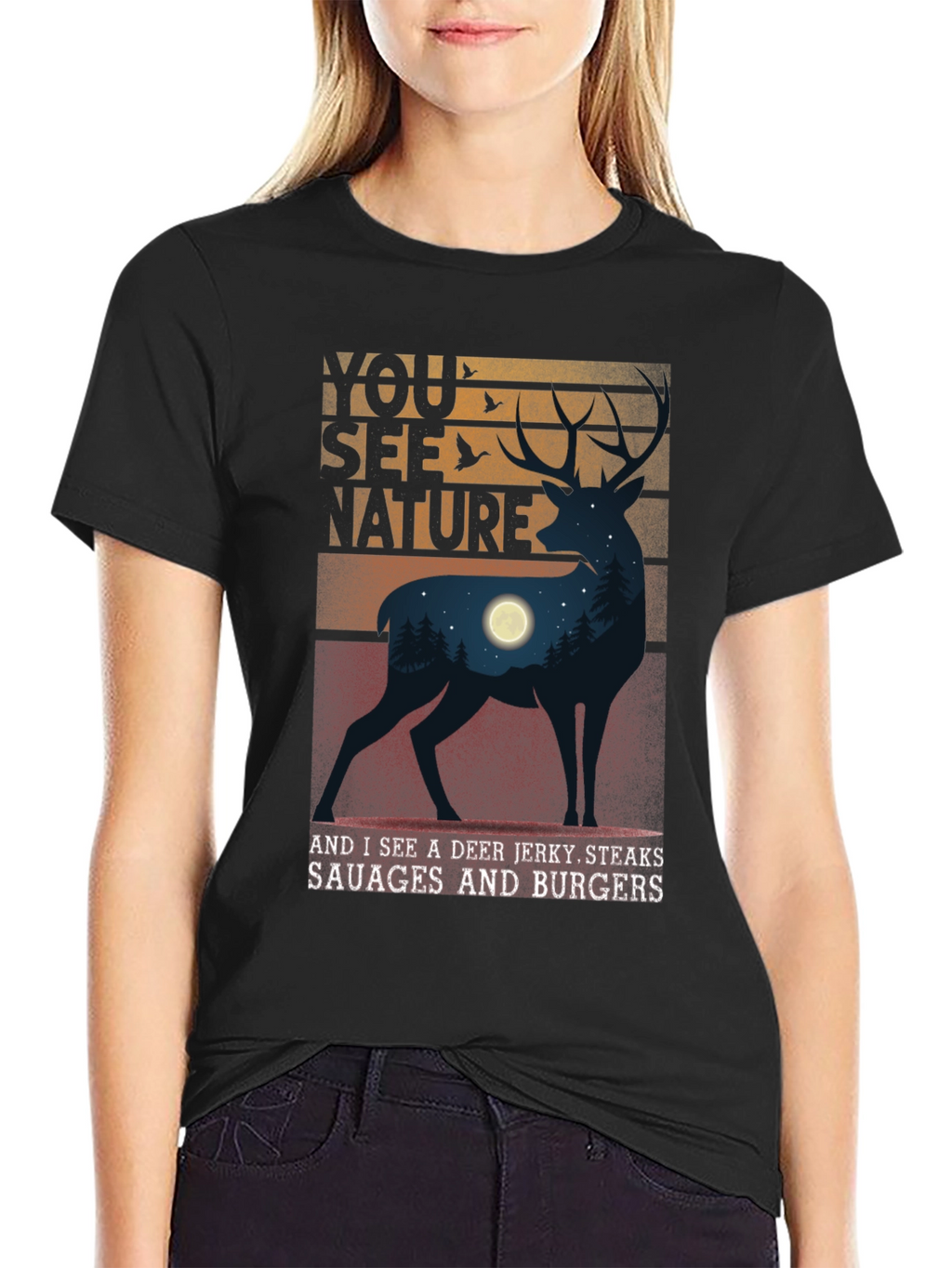 You See Nature Deer Graphic Tee