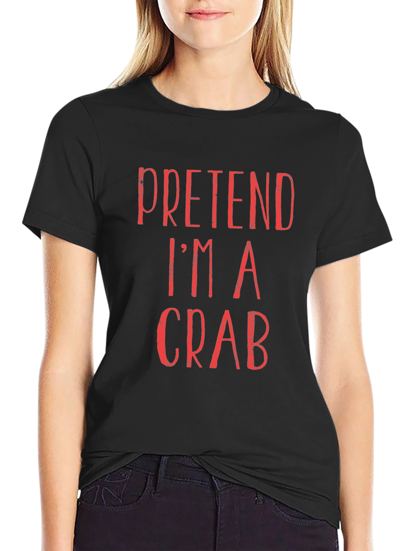 Pretend Im A Crab T-Shirt - Funny Costume Tee