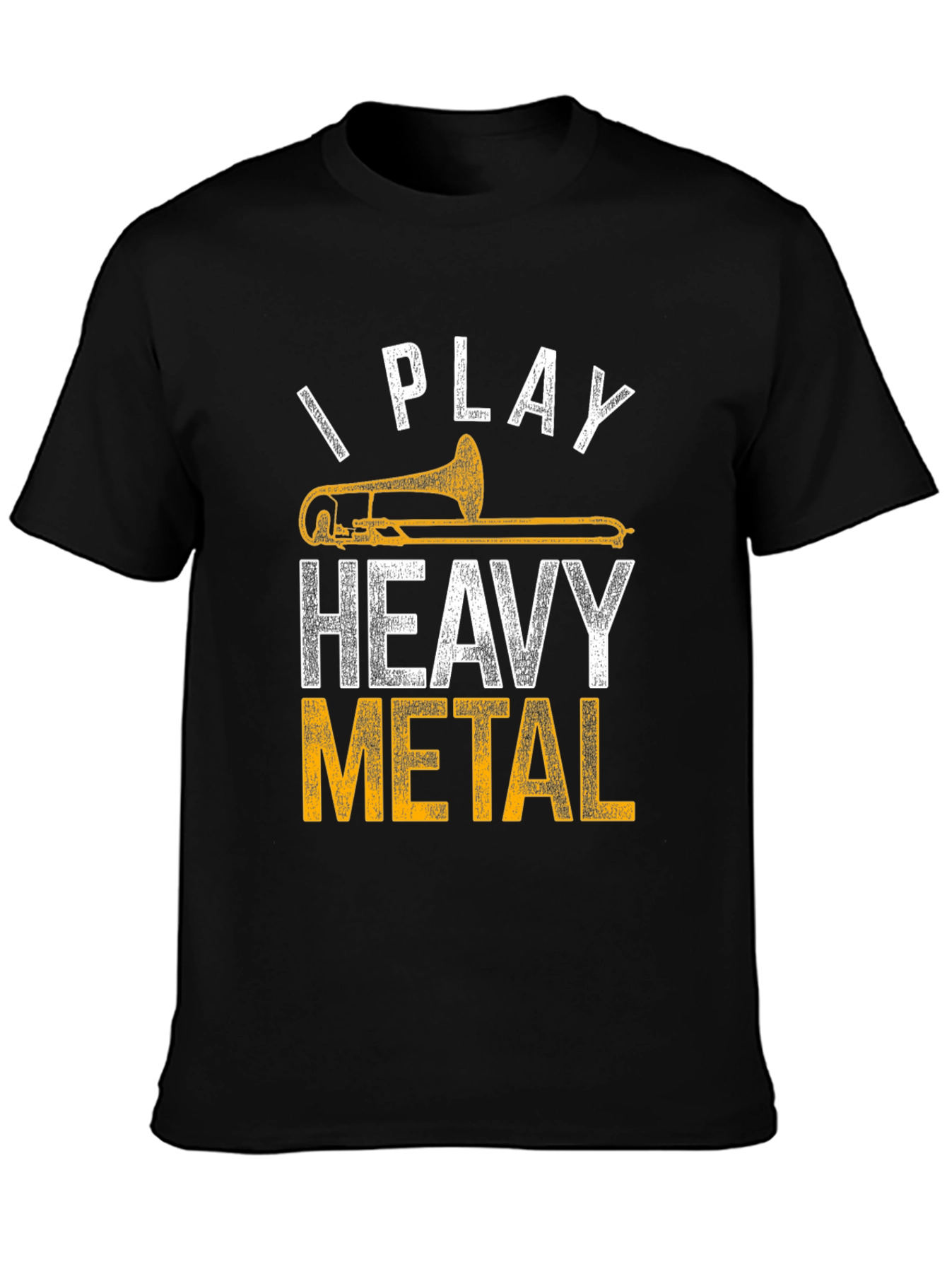Heavy Metal Trombone Player Black T-Shirt