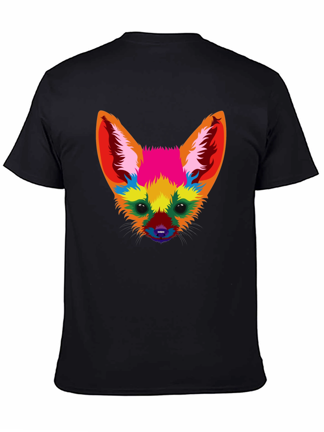 Colorful Fox Graphic T-Shirt - Artistic Animal Tee
