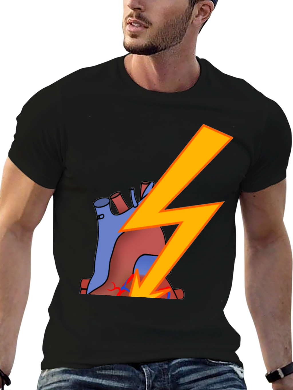 Heart Shock T-Shirt - Electrifying Style
