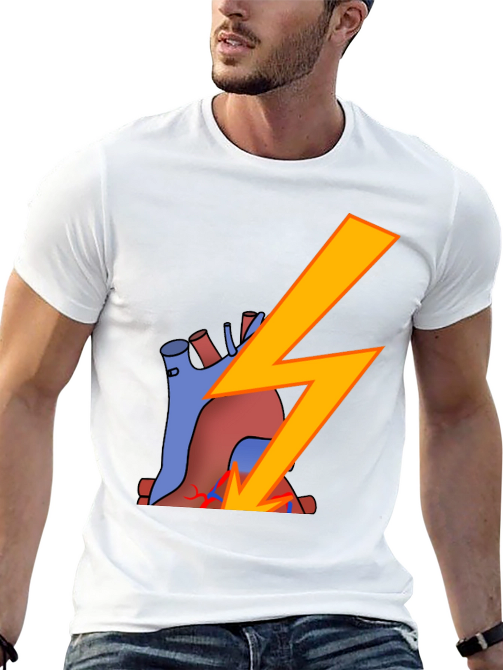 Heart Shock T-Shirt - Electrifying Style