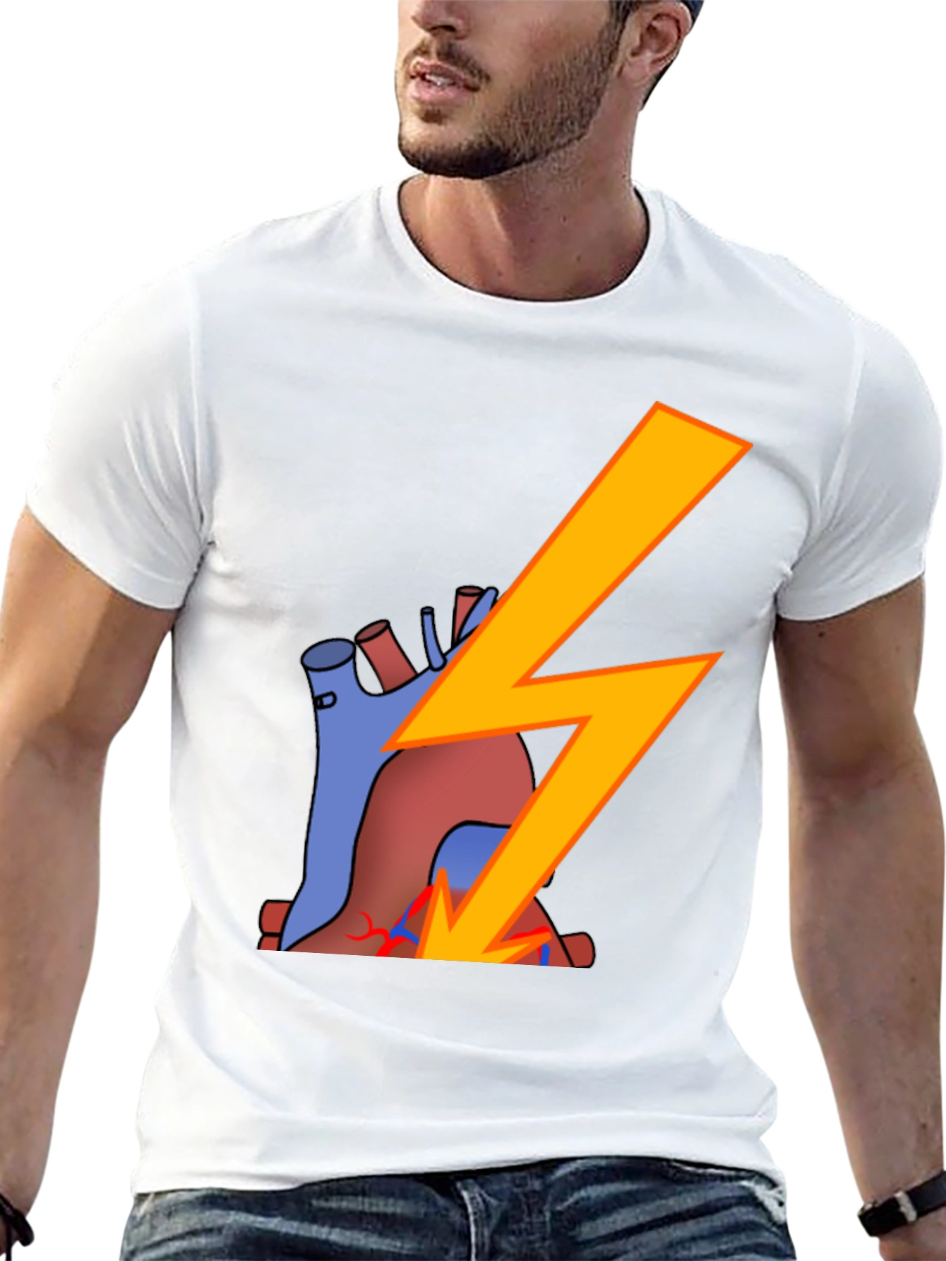 Heart Shock T-Shirt - Electrifying Style