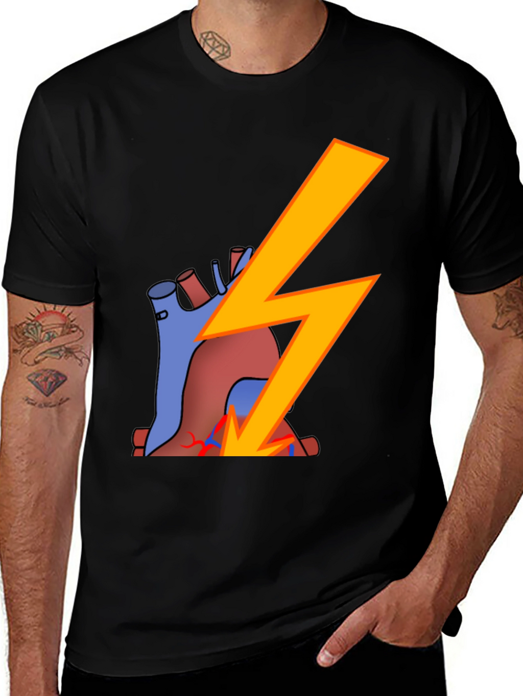 Heart Shock T-Shirt - Electrifying Style