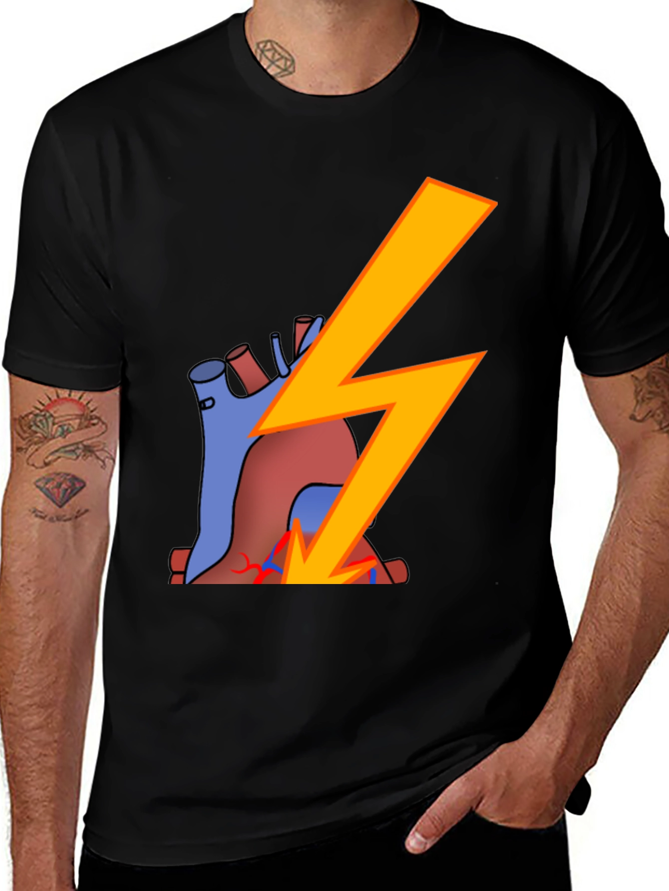 Heart Shock T-Shirt - Electrifying Style