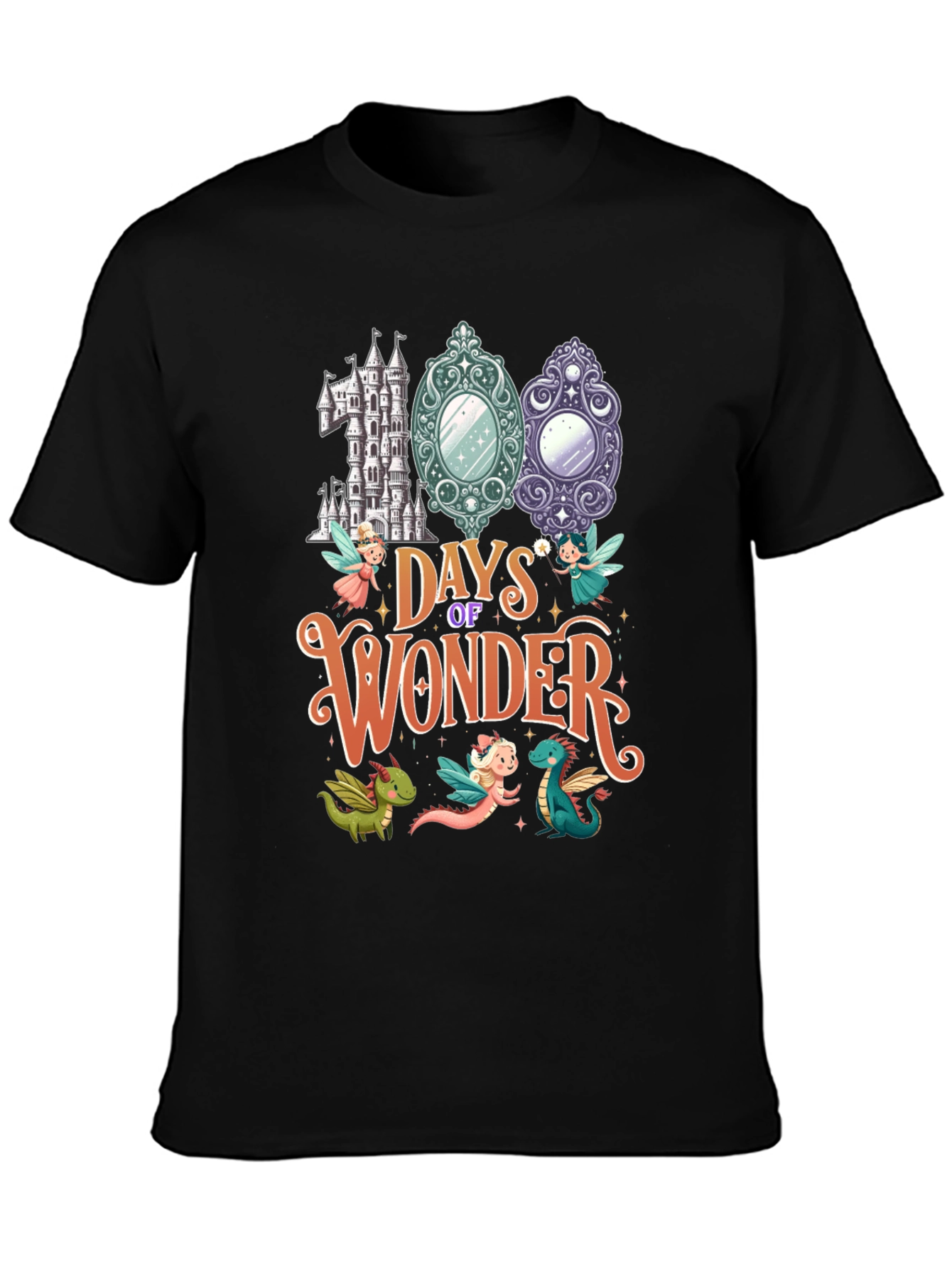 100 Days of Wonder Black T-Shirt