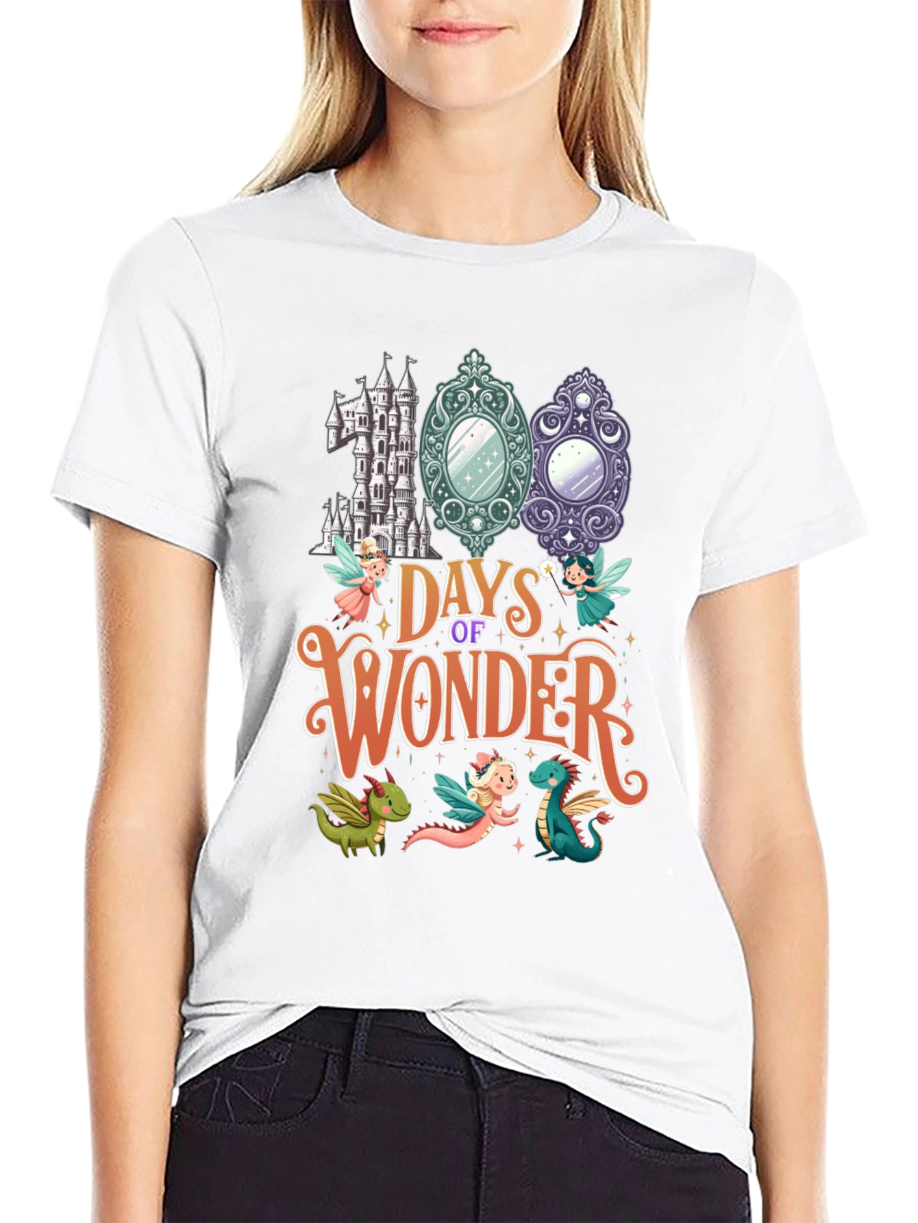 100 Days of Wonder Black T-Shirt