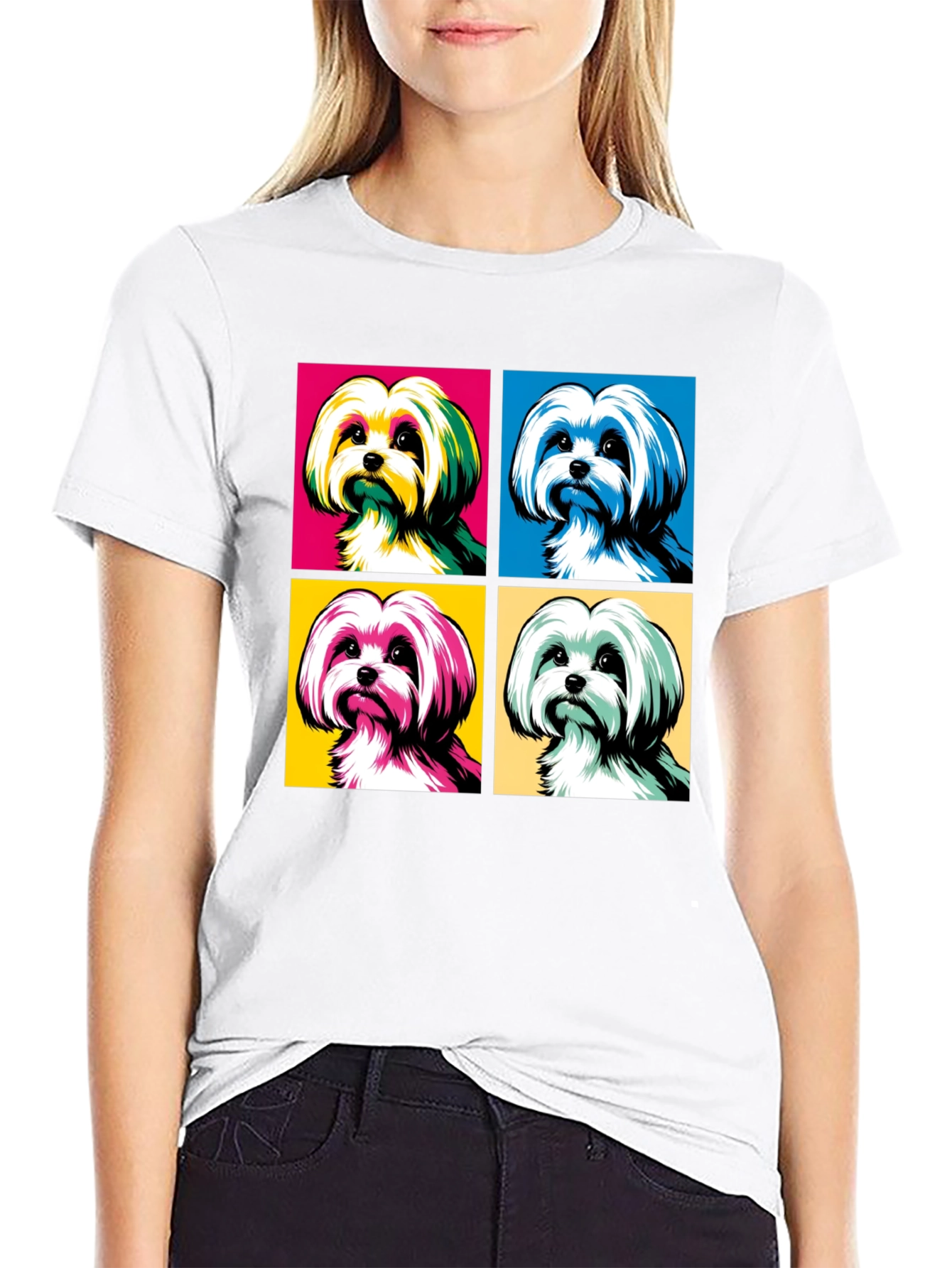 Pop Art Dog Graphic T-Shirt