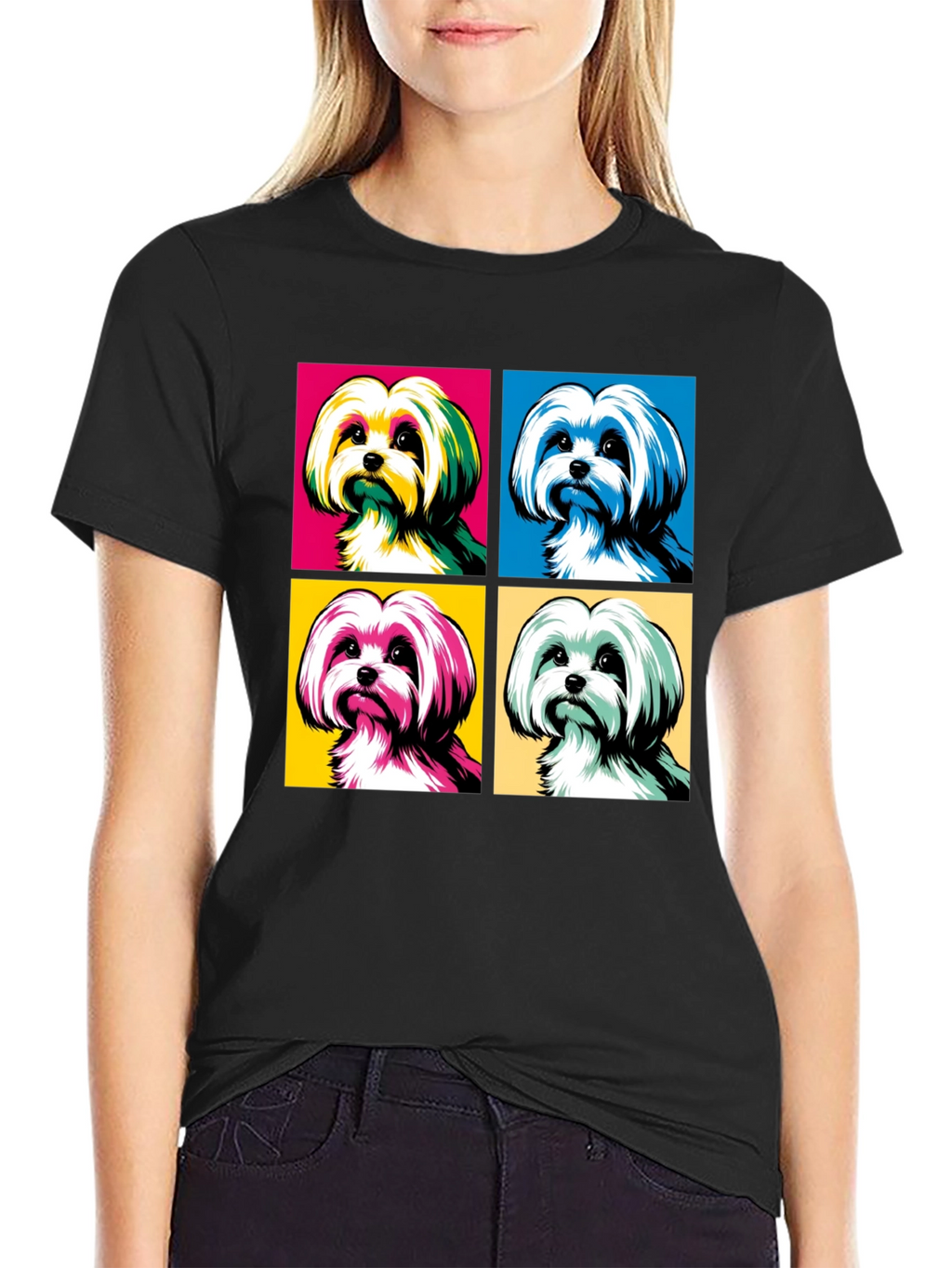 Pop Art Dog Graphic T-Shirt