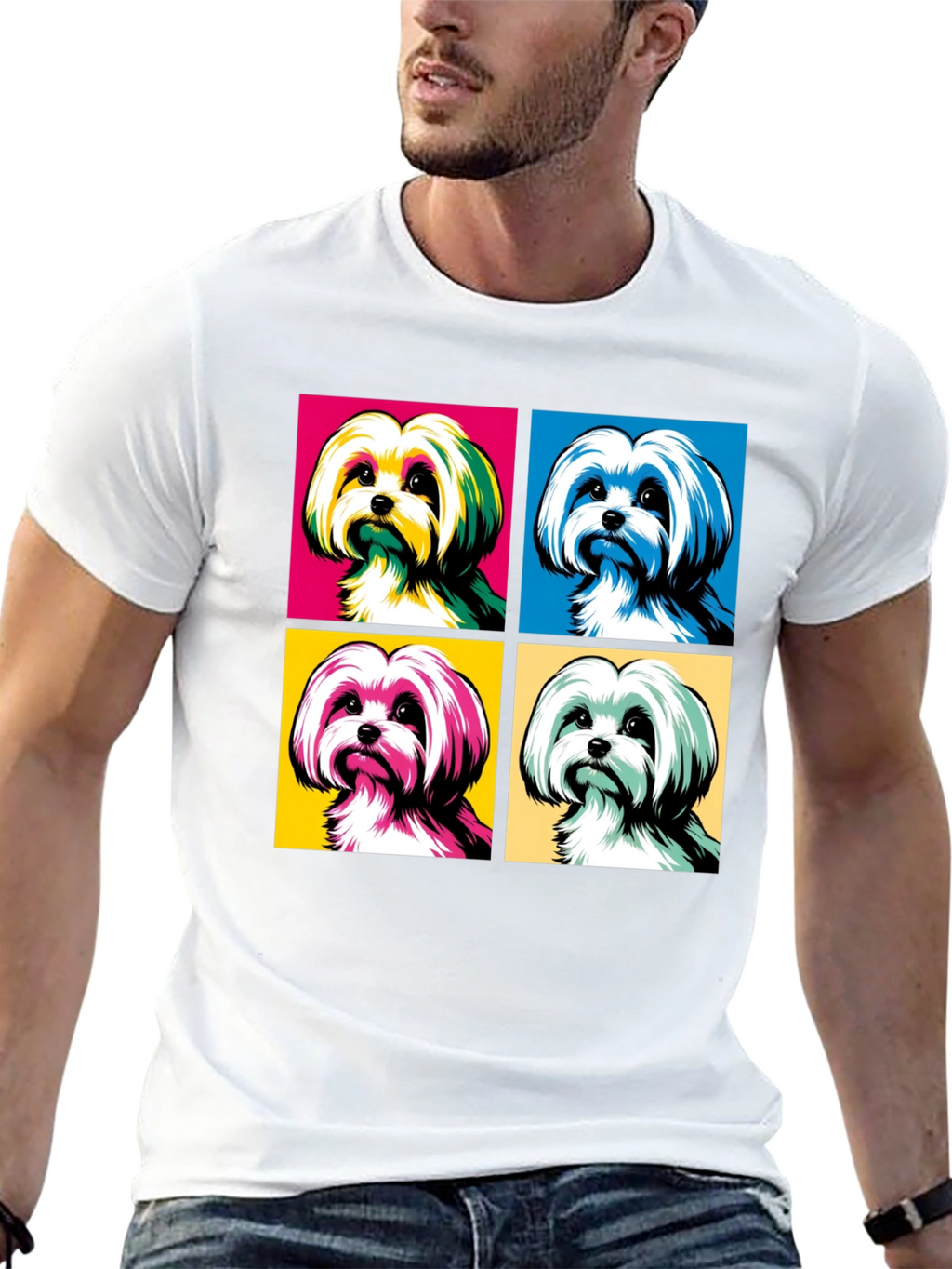 Pop Art Dog Graphic T-Shirt