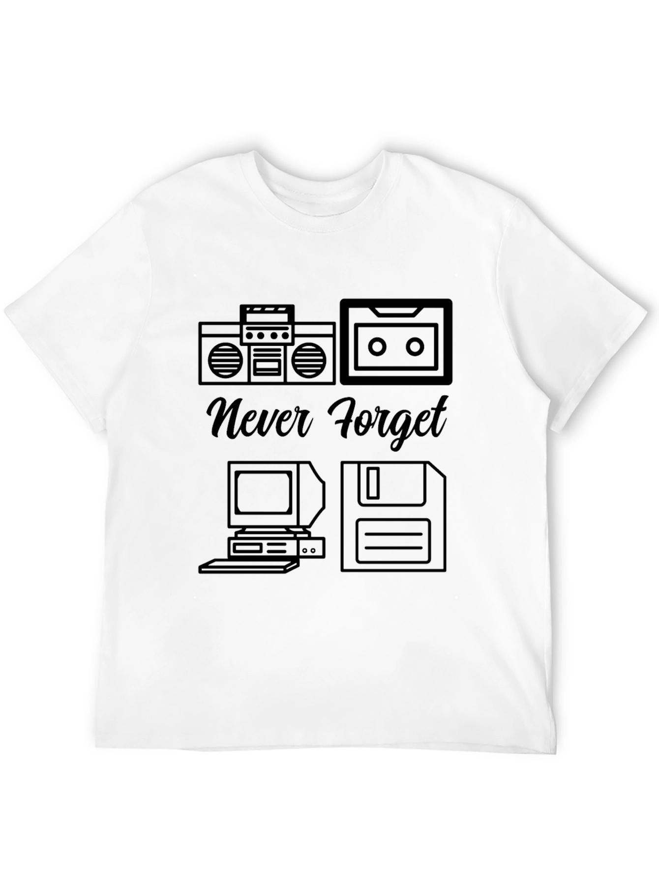 Retro Never Forget Tech T-Shirt