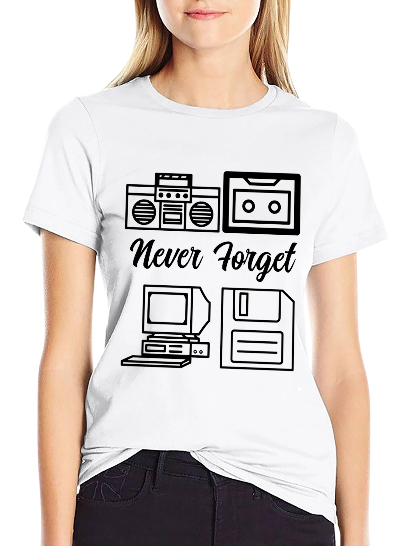 Retro Never Forget Tech T-Shirt