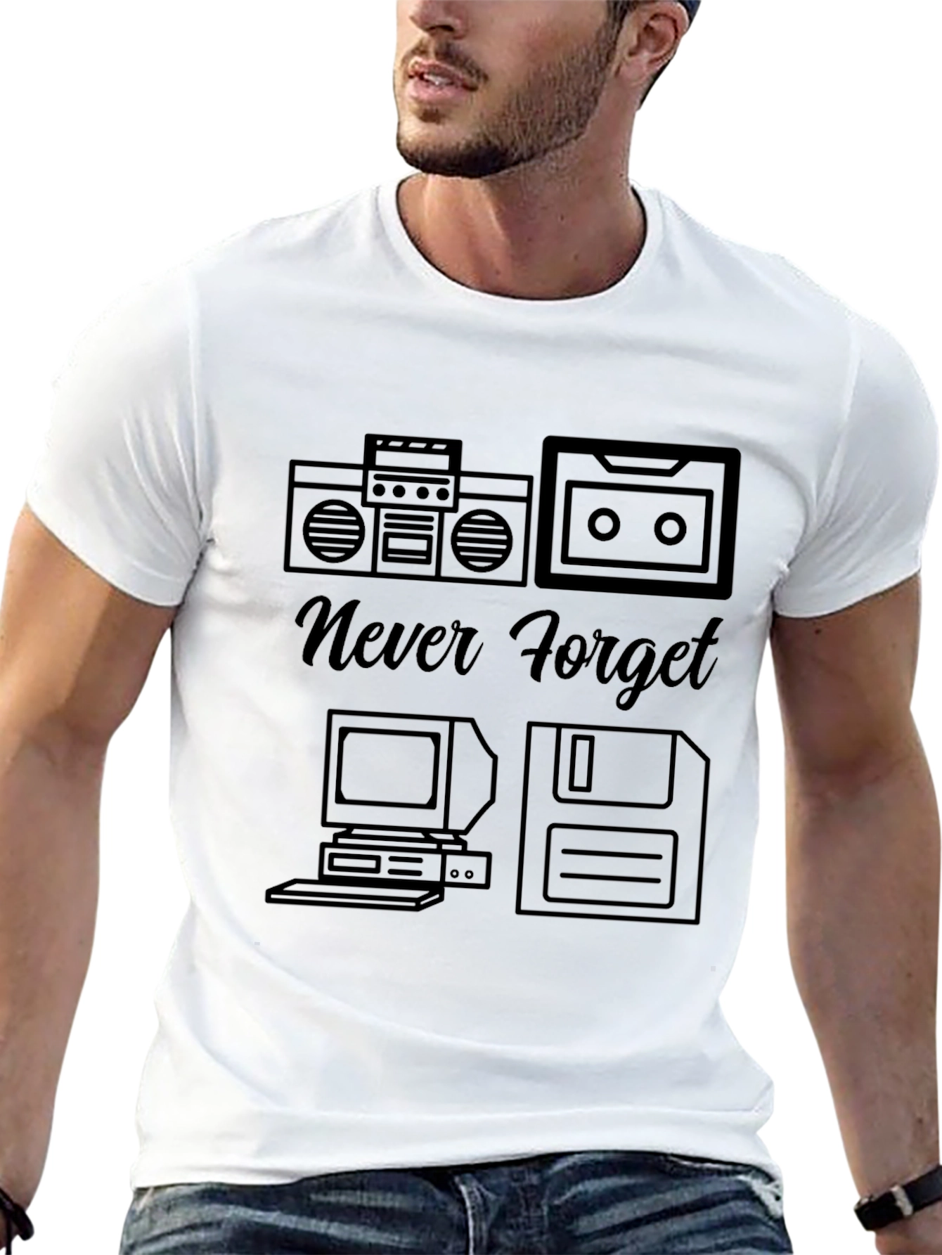Retro Never Forget Tech T-Shirt