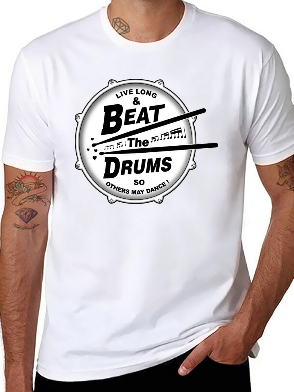 Live Long & Beat the Drums Graphic T-Shirt