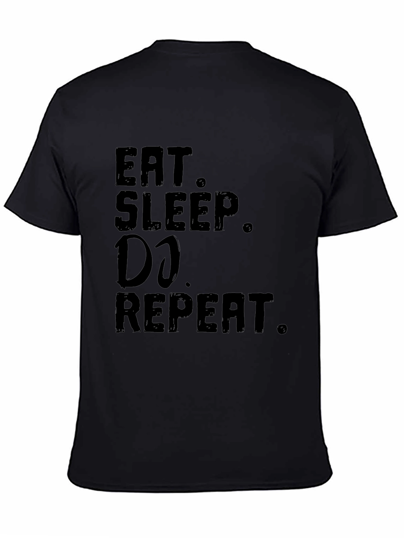 Eat Sleep DJ Repeat Black Graphic Tee
