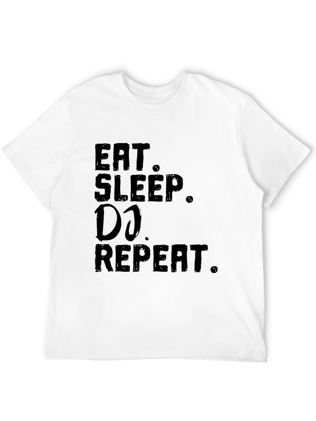 Eat Sleep DJ Repeat Black Graphic Tee