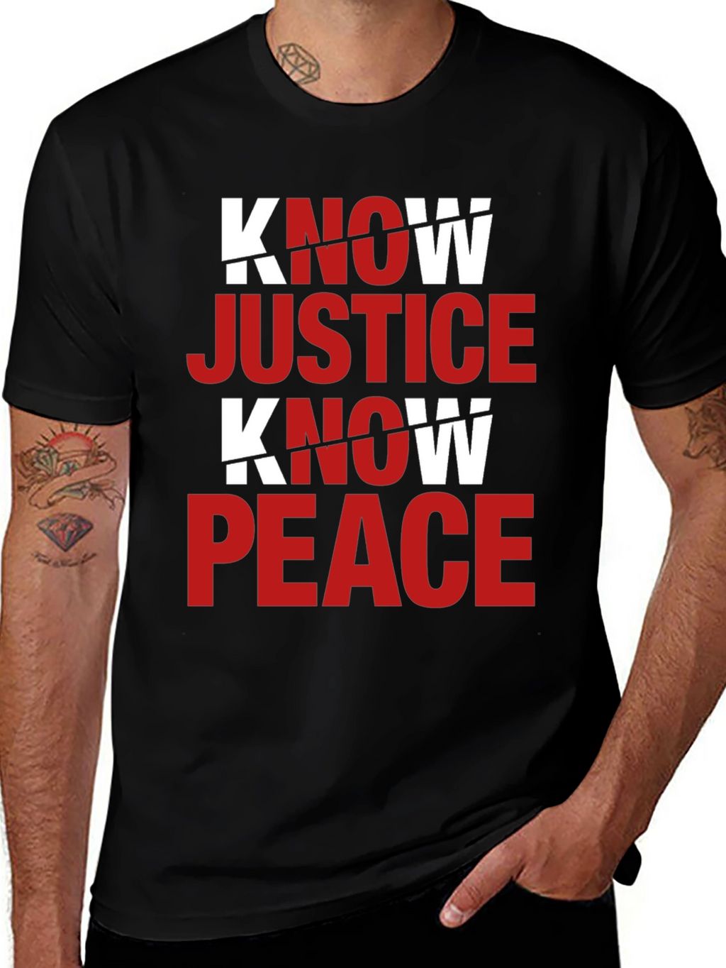 Know Justice Know Peace Graphic T-Shirt