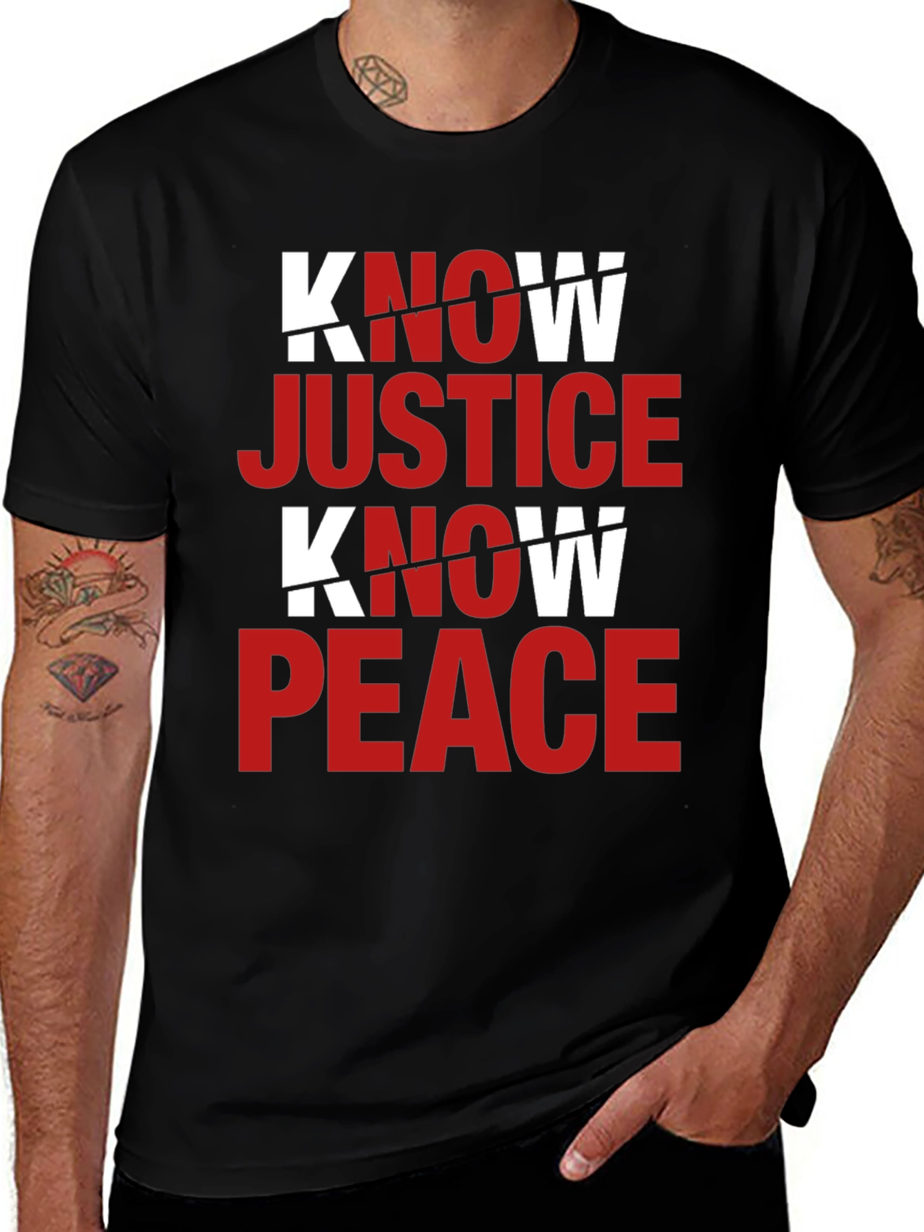 Know Justice Know Peace Graphic T-Shirt