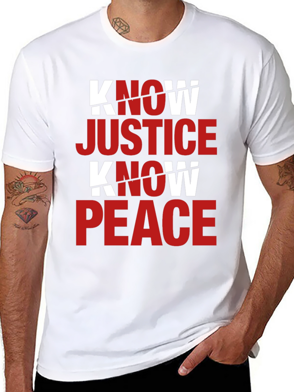 Know Justice Know Peace Graphic T-Shirt