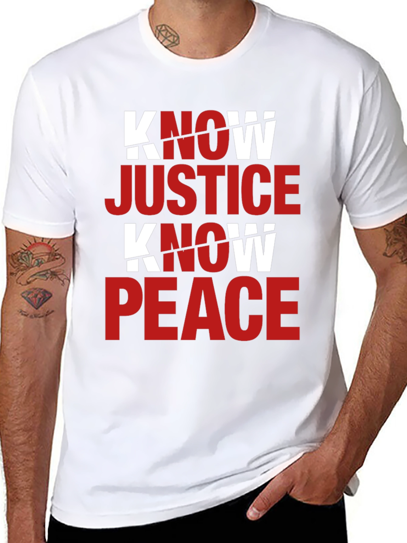Know Justice Know Peace Graphic T-Shirt