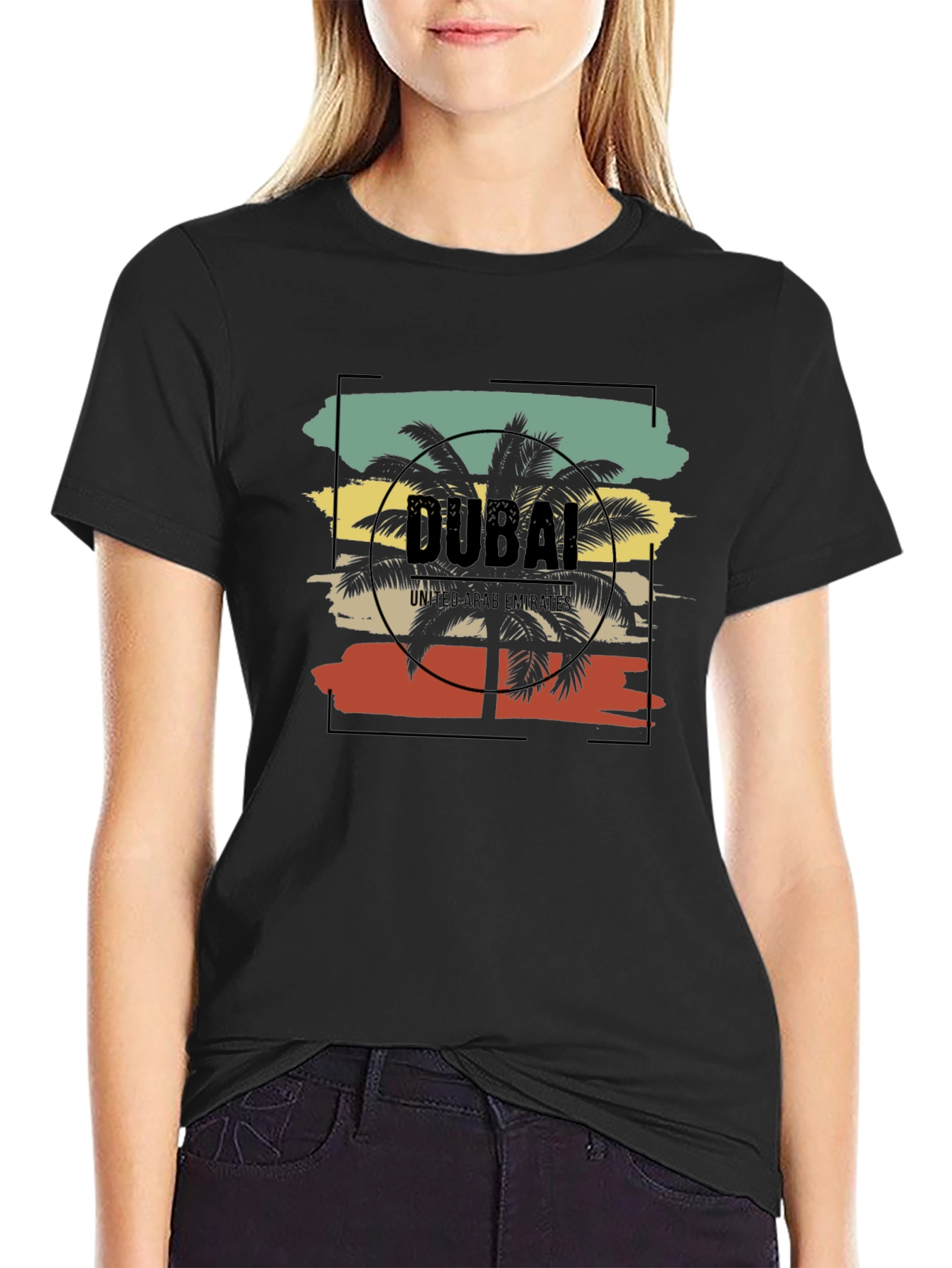 Dubai Palms T-Shirt - Retro Vacation Tee