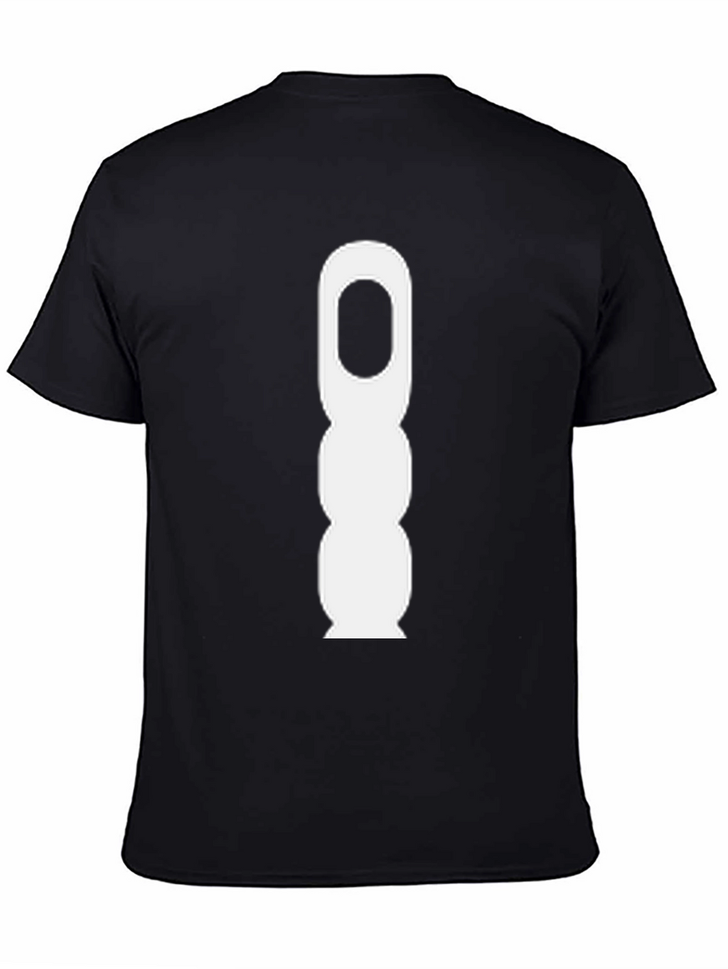 Black Tee with Abstract White Graphic