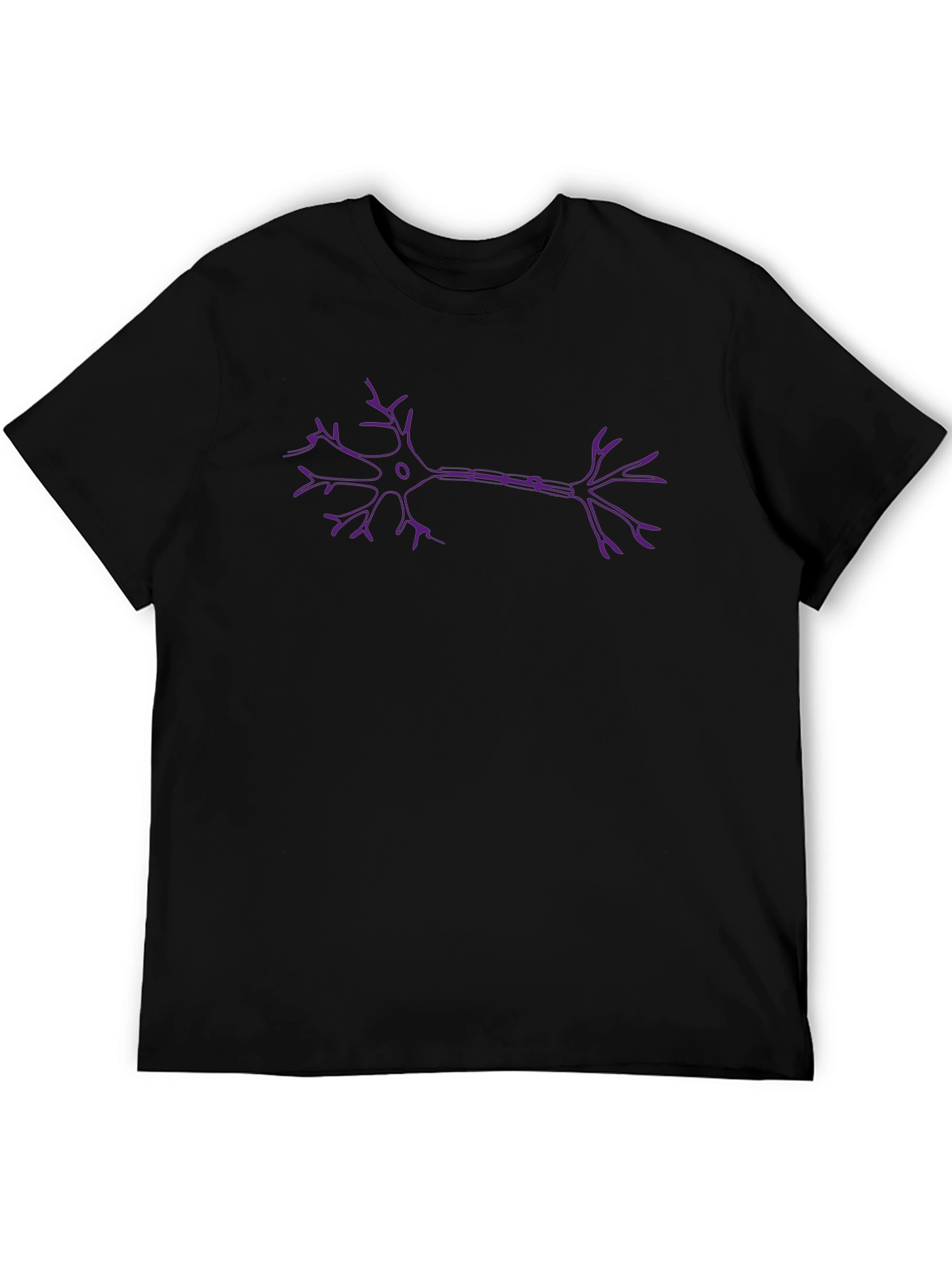 Neuron Graphic T-Shirt - Black Crew Neck Tee