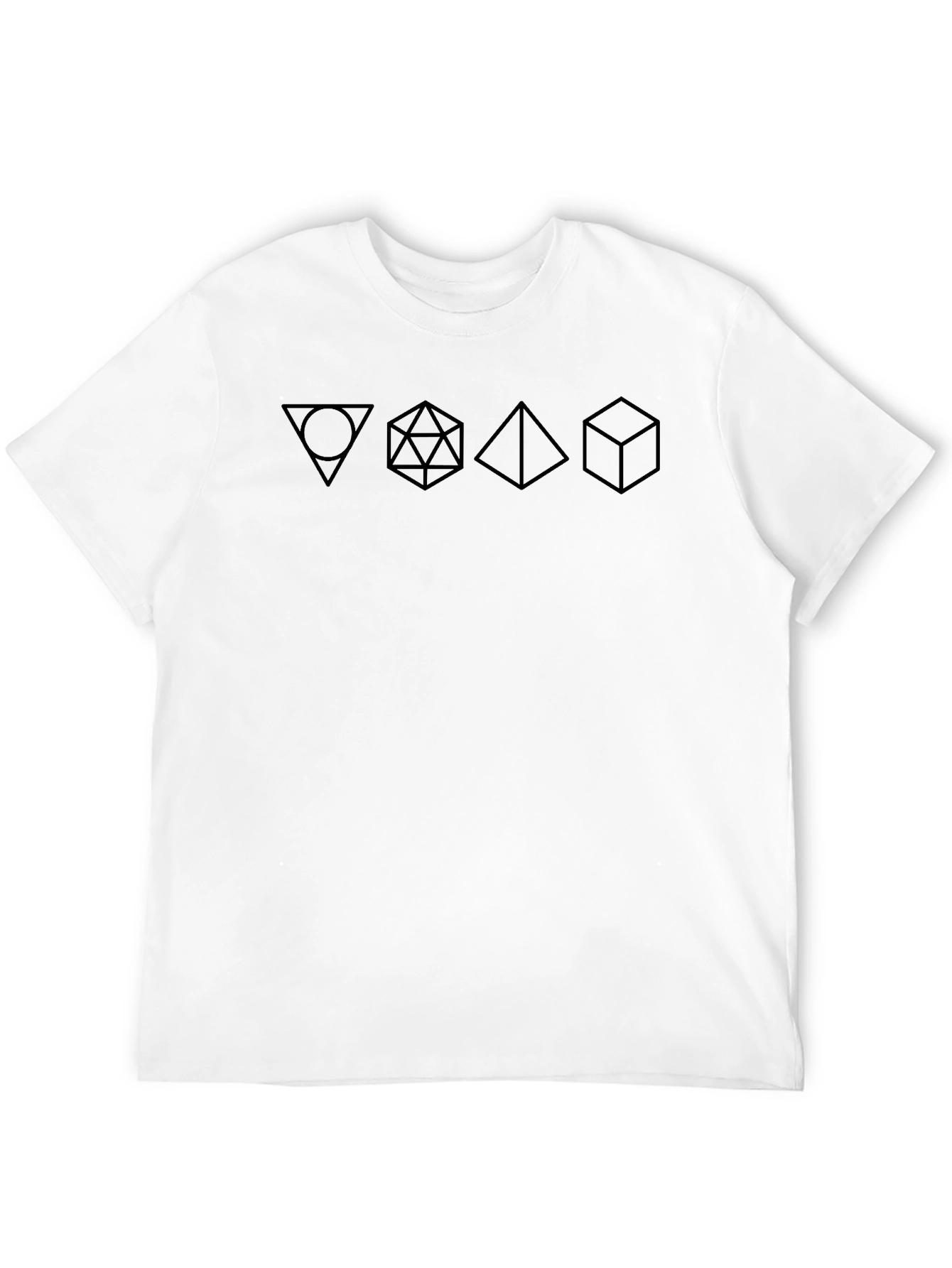 Polyhedral Shapes Tee - Minimalist Geometric Design