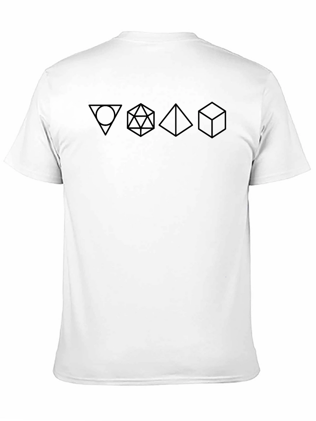Polyhedral Shapes Tee - Minimalist Geometric Design
