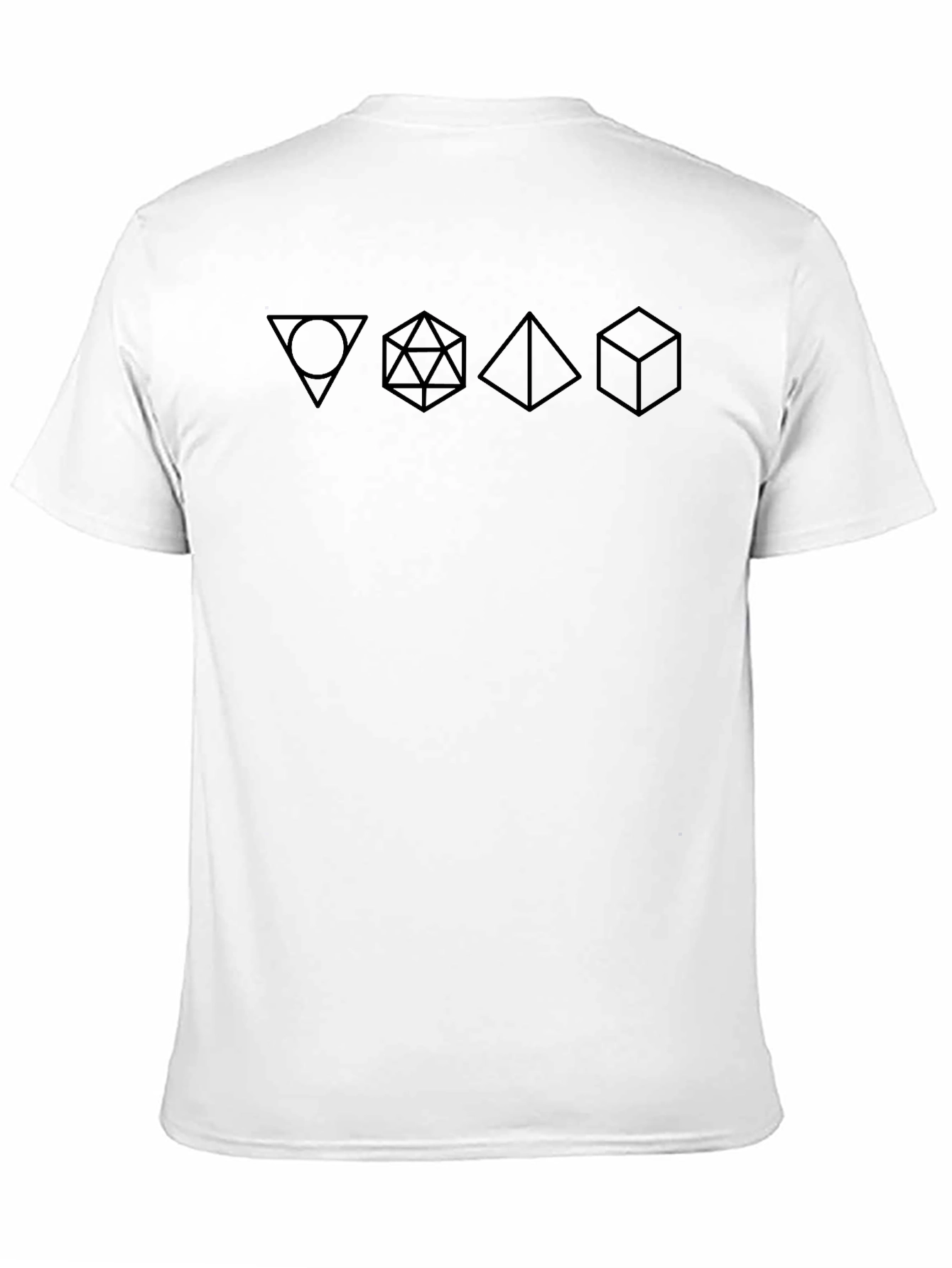 Polyhedral Shapes Tee - Minimalist Geometric Design