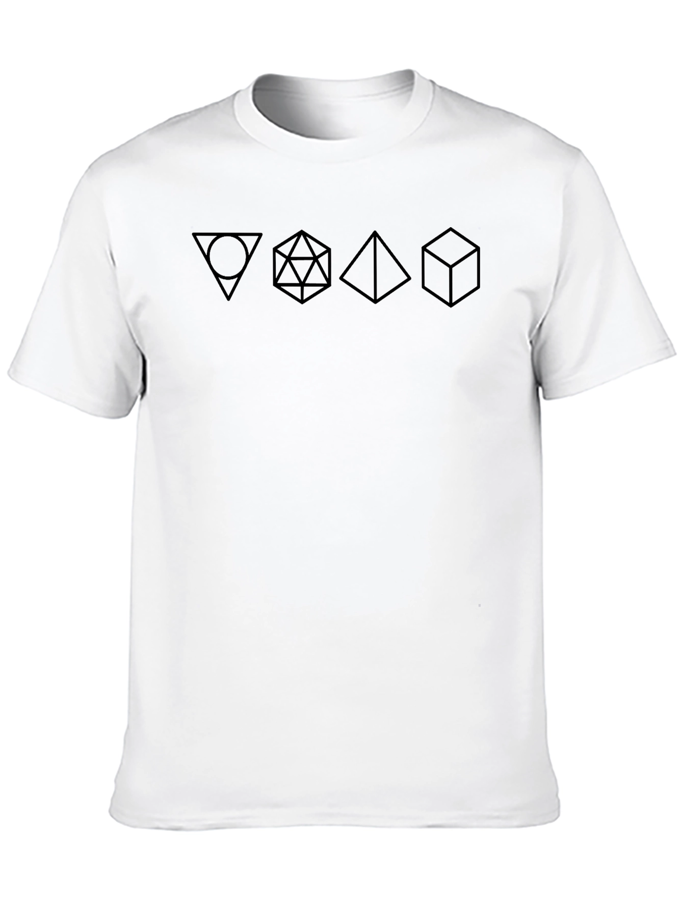 Polyhedral Shapes Tee - Minimalist Geometric Design