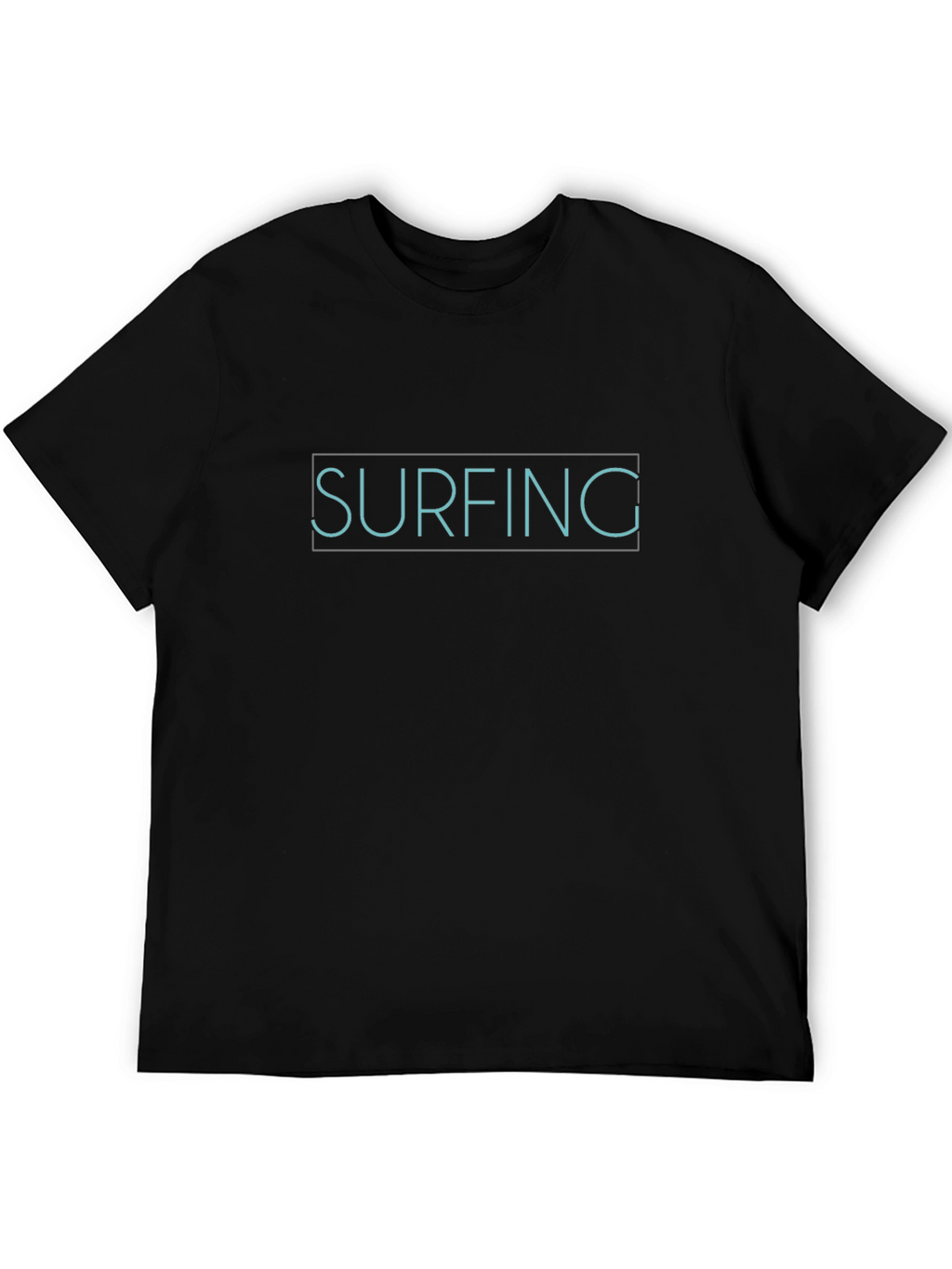 Surfing Graphic Tee - Stylish Black T-Shirt