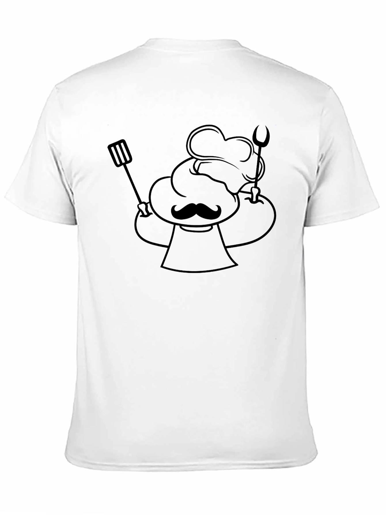 Chef with Utensils Graphic Tee - Black Casual Shirt