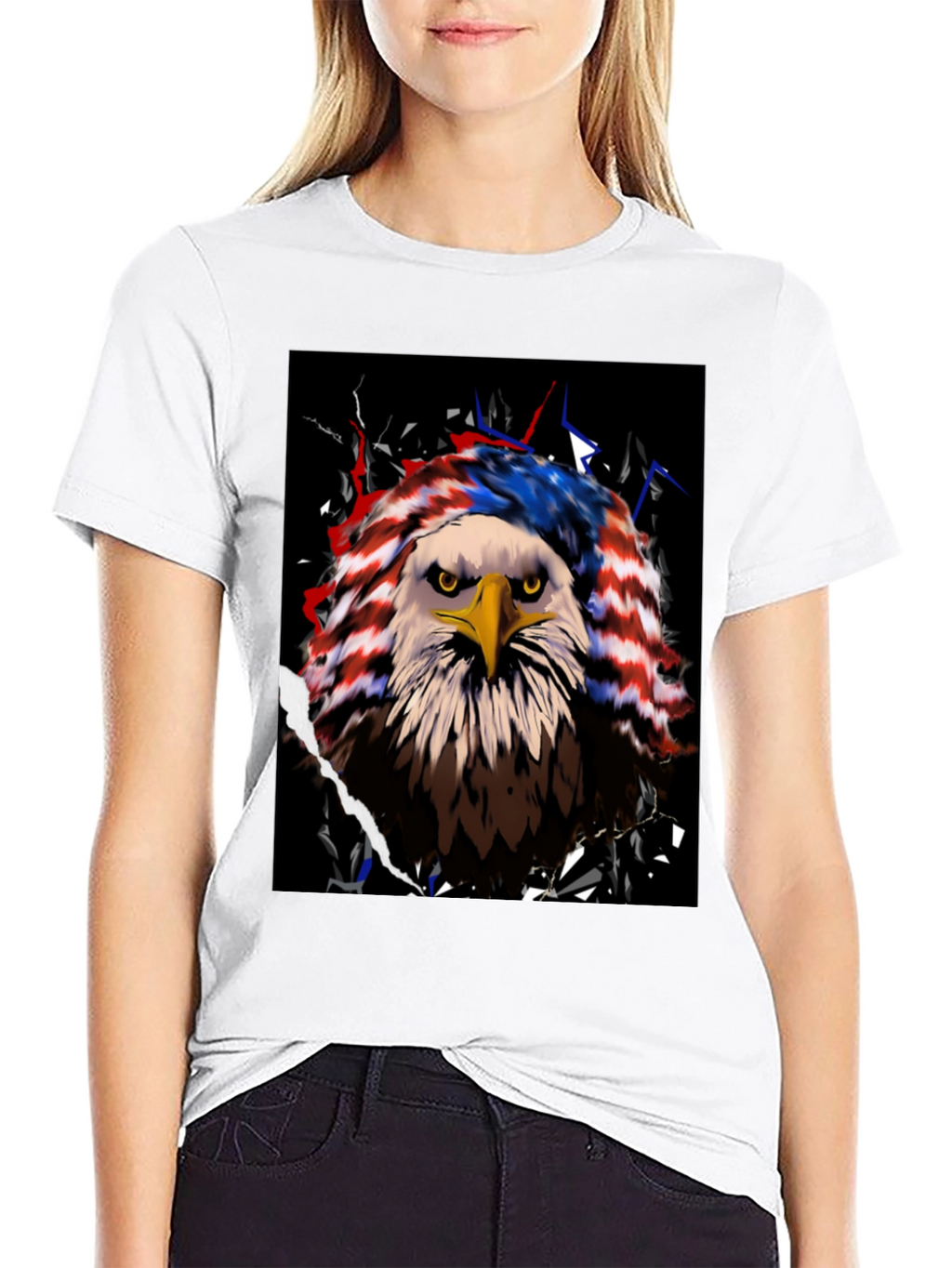 Eagle Flag Graphic Tee - Patriotic USA Pride