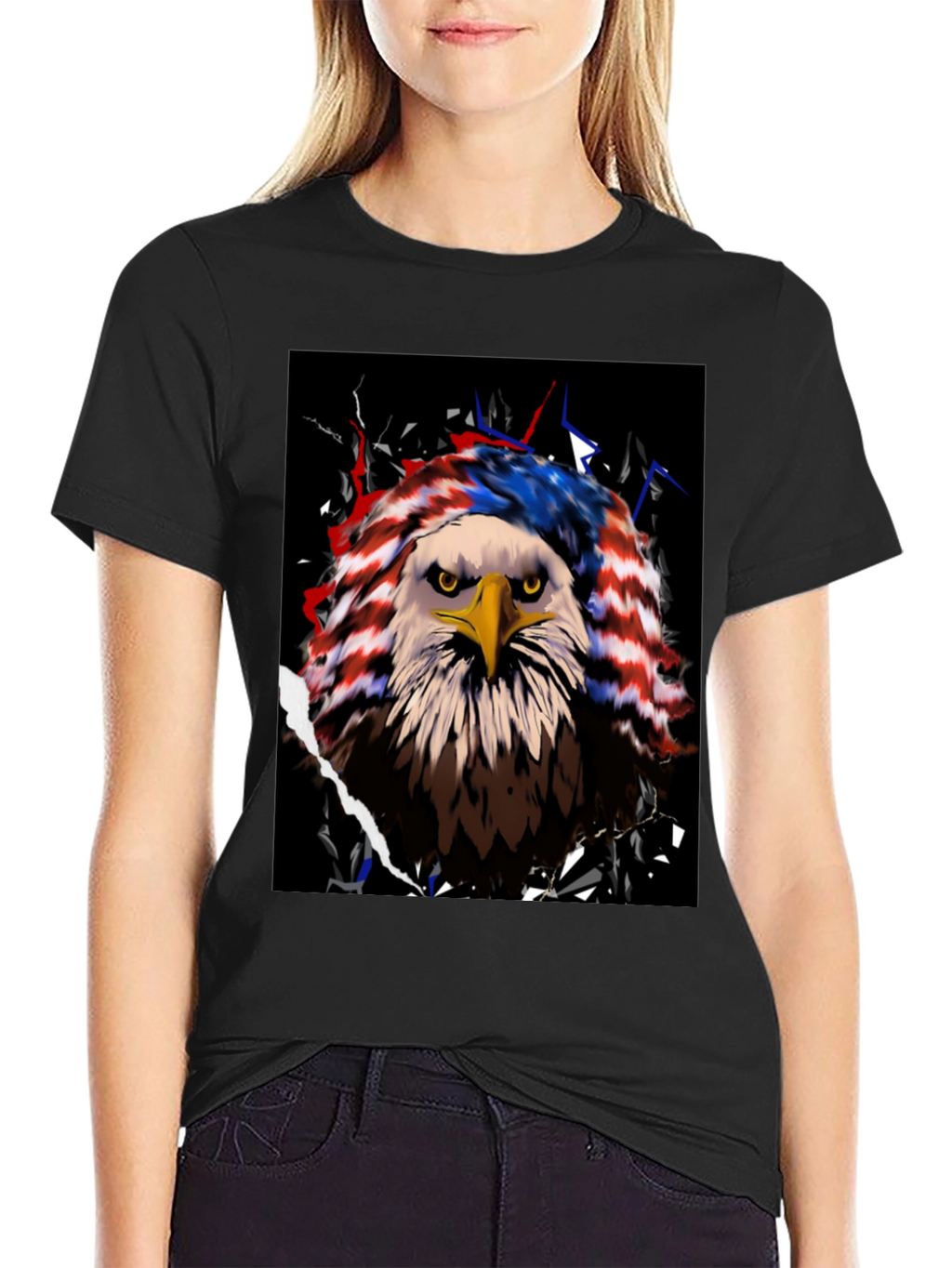 Eagle Flag Graphic Tee - Patriotic USA Pride