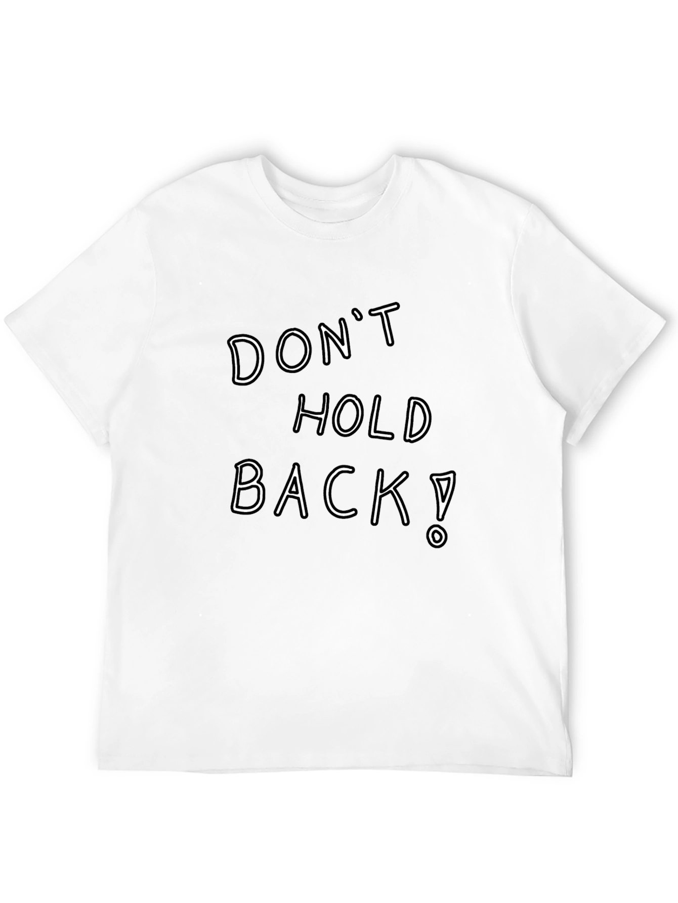 Dont Hold Back! Graphic Tee - Black Cotton Blend