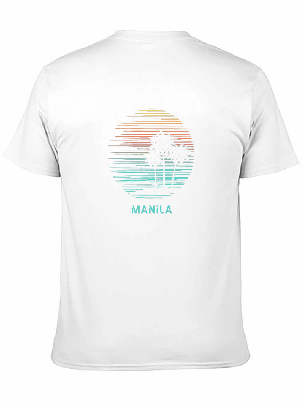 Manila Sunset T-Shirt - Tropical Palm Tree Design