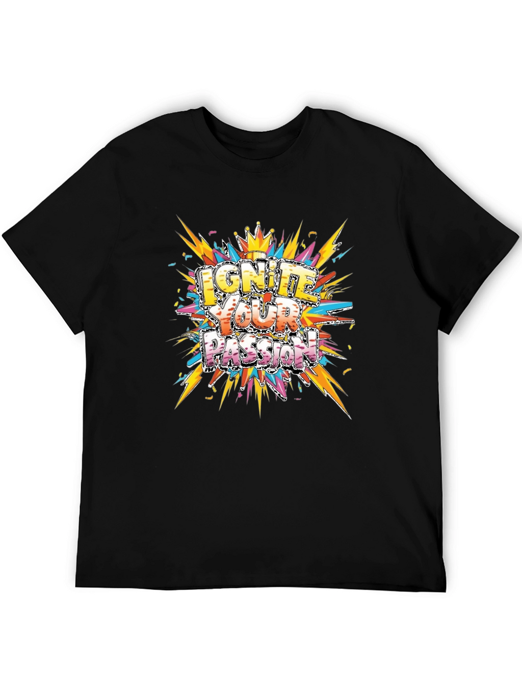 Ignite Your Passion Graphic Tee - Mens Black T-Shirt