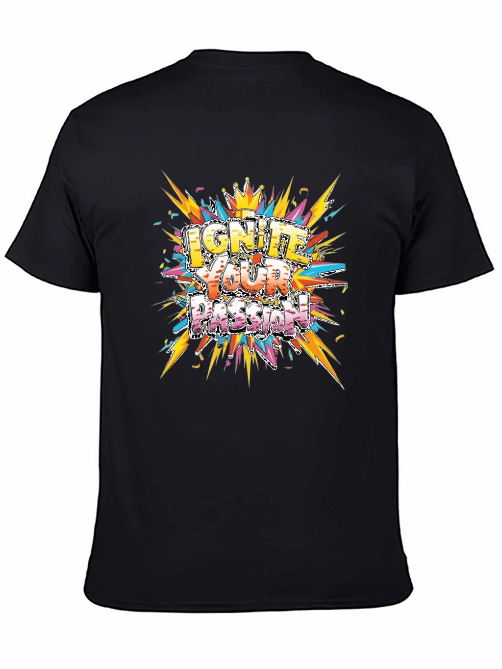 Ignite Your Passion Graphic Tee - Mens Black T-Shirt